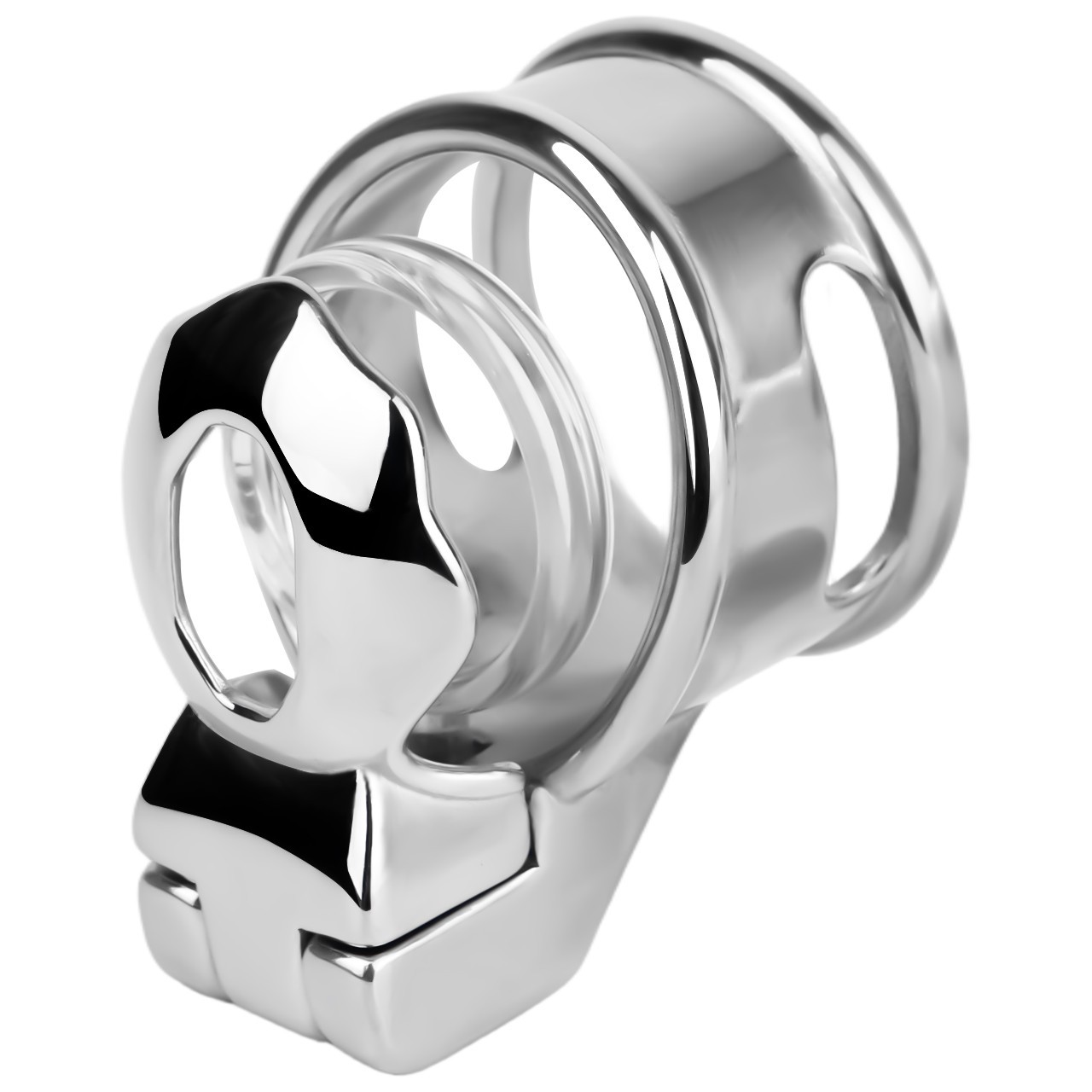 New Stainless Steel Male Chastity Device Realistic Cage Men Metal Locking Belt
