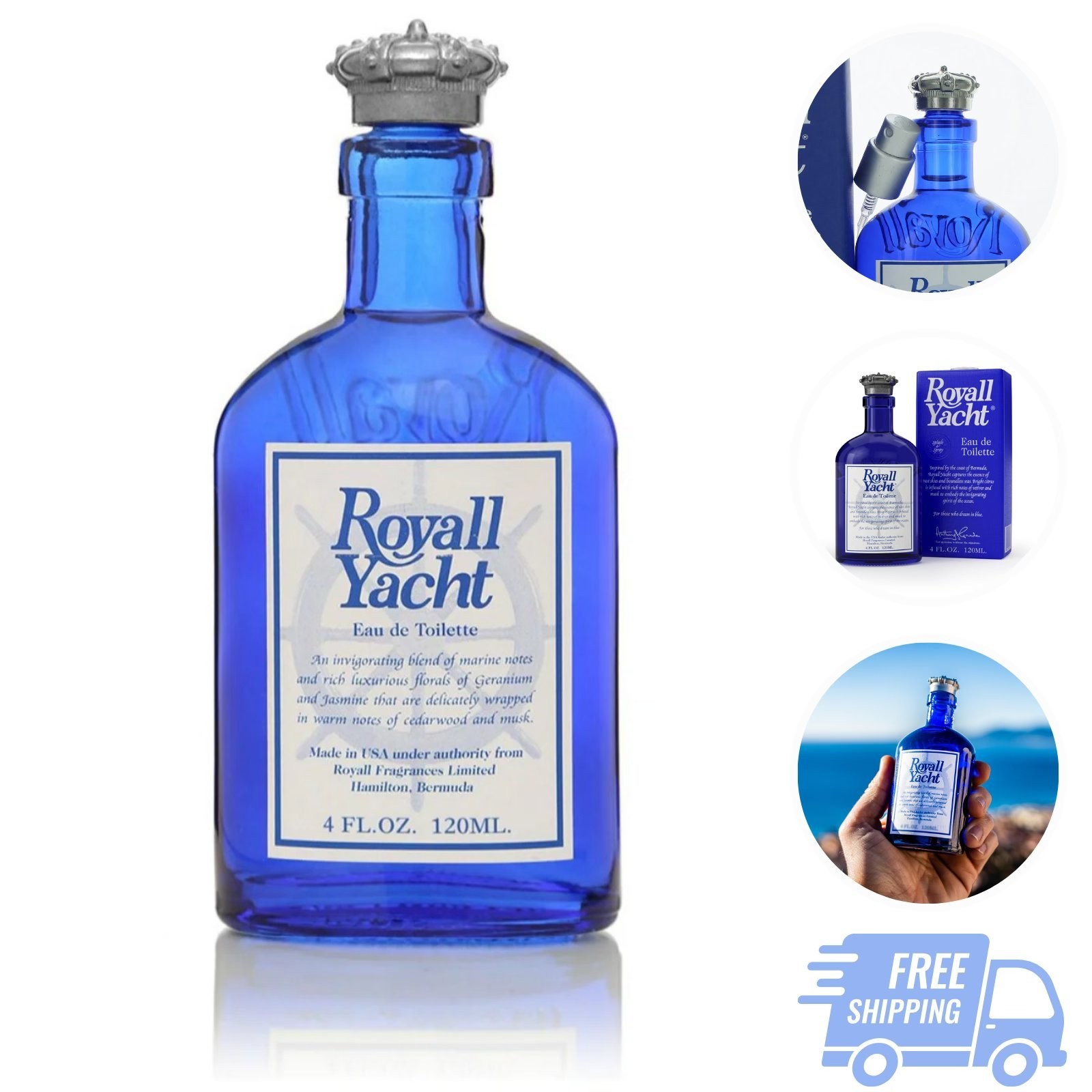 New Royall Yacht by Royall Fragrances Eau de Toilette Spray for Men, 4 fl oz