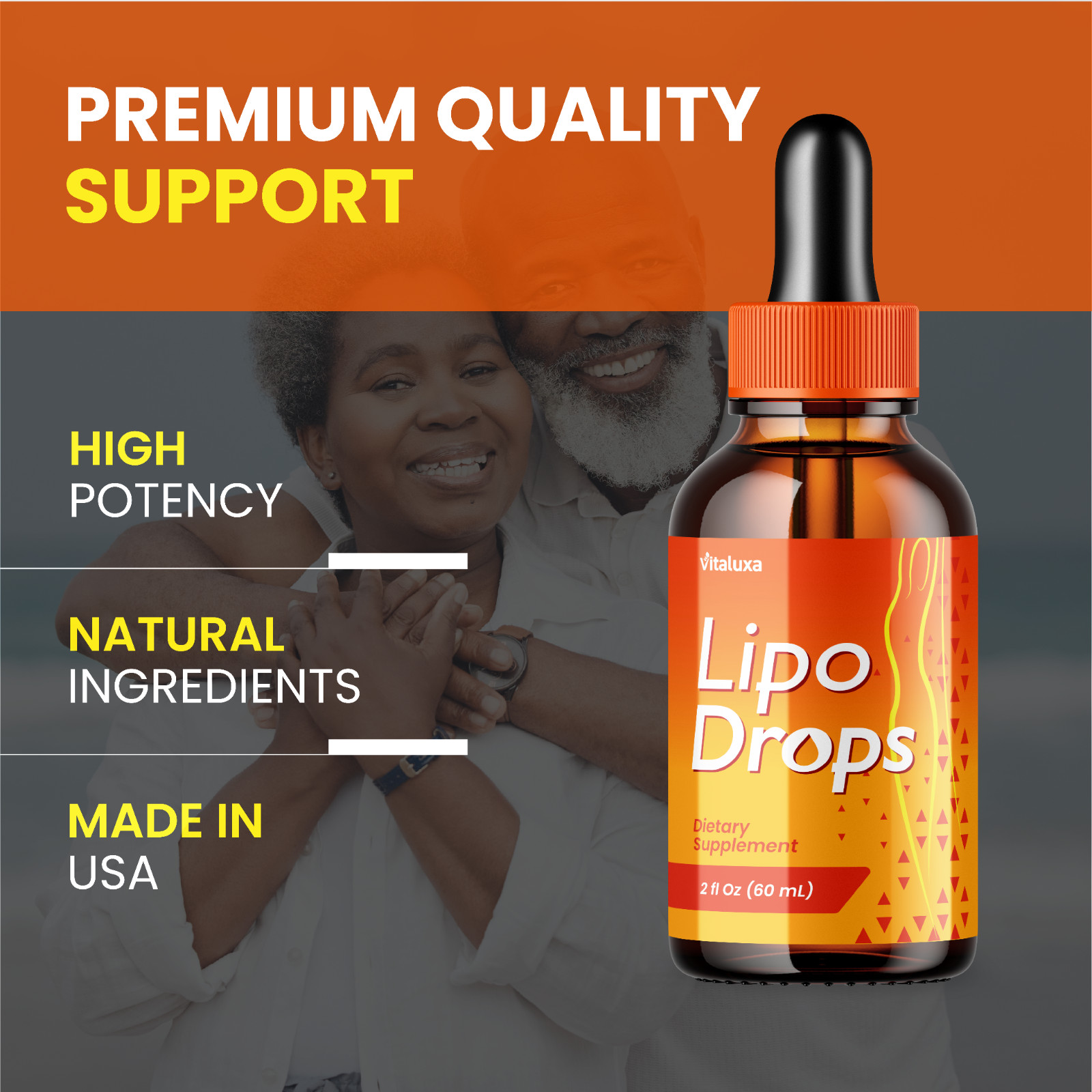 (5 Pack) Lipo Drops – LipoDrops Extra Strength Natural Healthy Organic (10 oz)