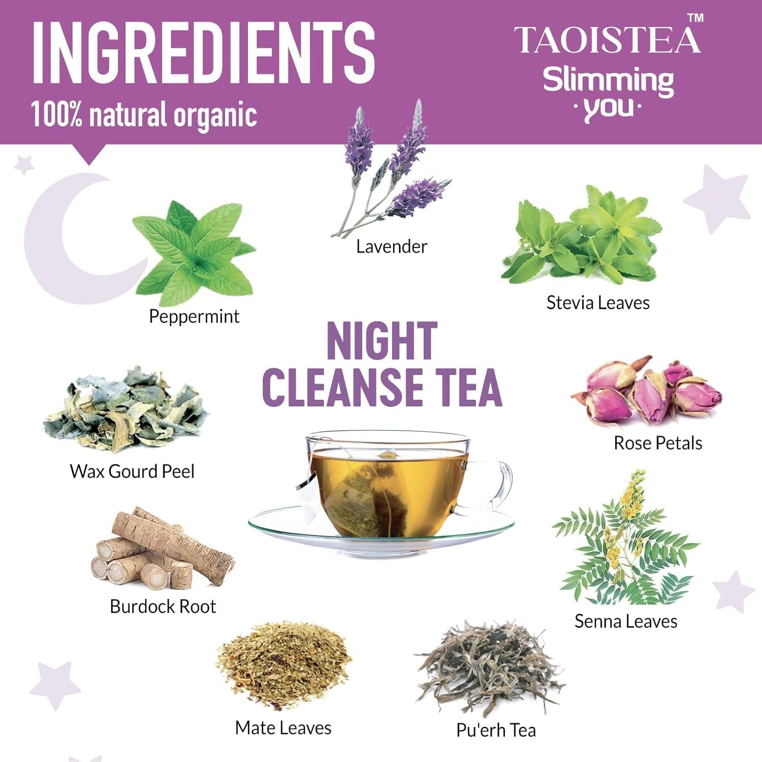Natural Herbal Detox Tea for 14 Days: Energizing Morning & Gentle Night Cleanse