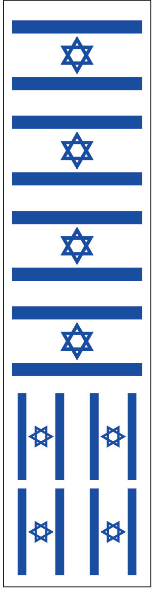 40 Tattoos: Israeli, Israel Flag, Party Favors