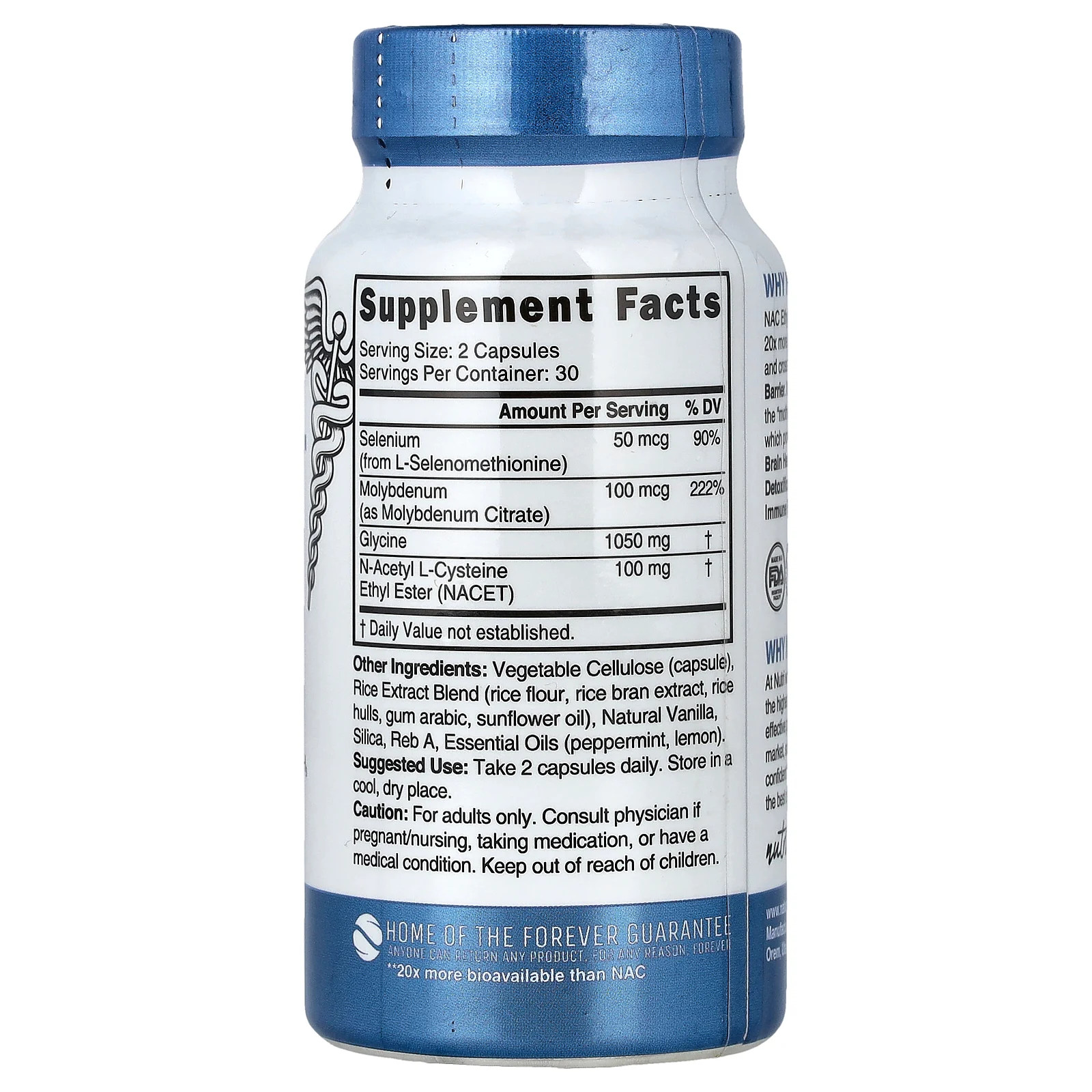 Nutri, NEURO-NAC™, Glycine & NAC Ethyl Ester, 60 Vegan Capsules