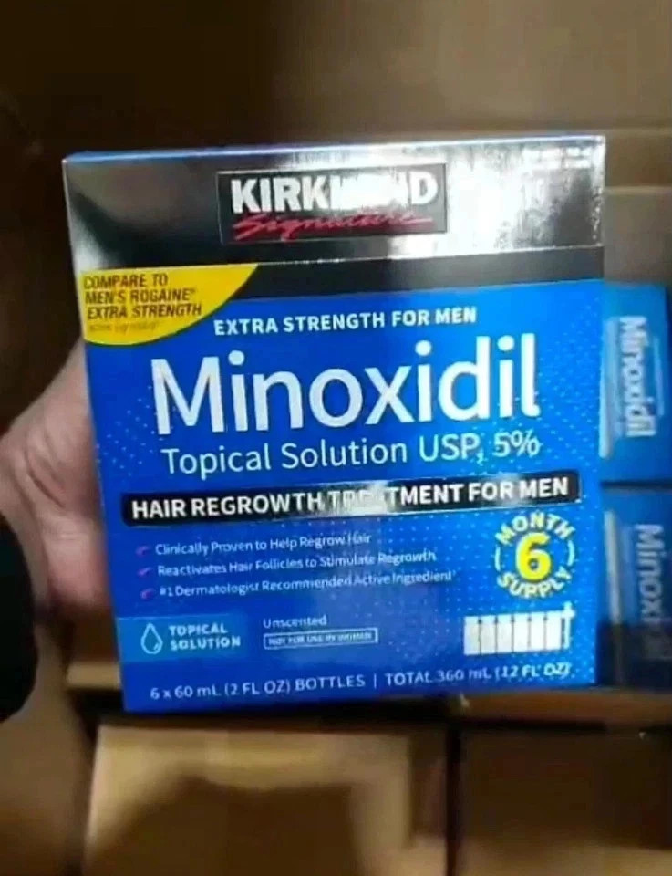6 Month KIRKLAND MINOXIDIL 5% topical solution Hair Regrowth Exp 04/2028 SEALED