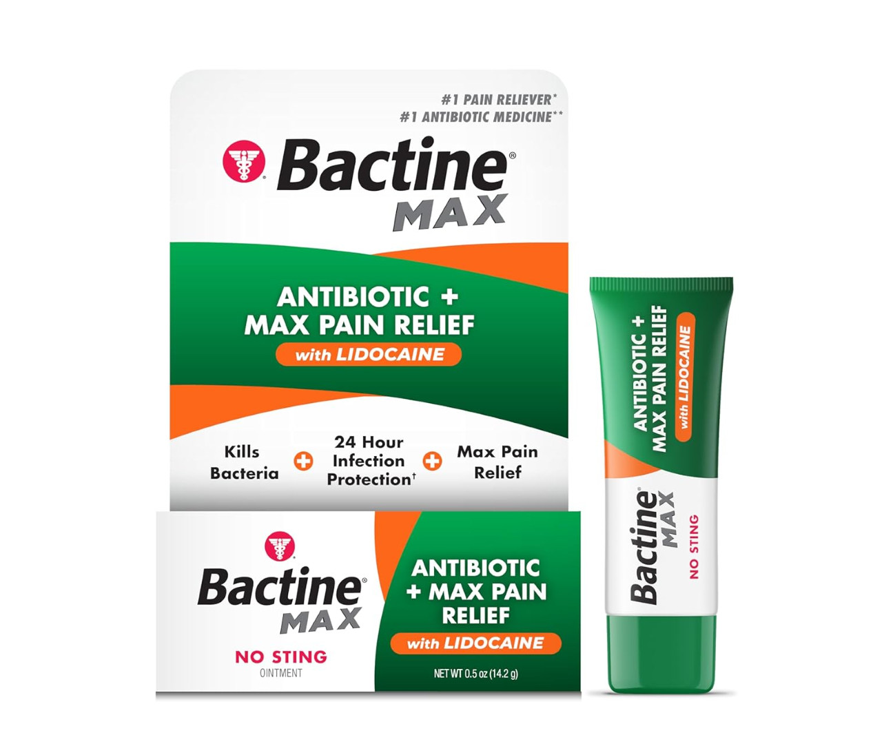 Bactine MAX Antibiotic+Pain Relieving Ointment with Lidocaine,Itch Relief, 0.5oz