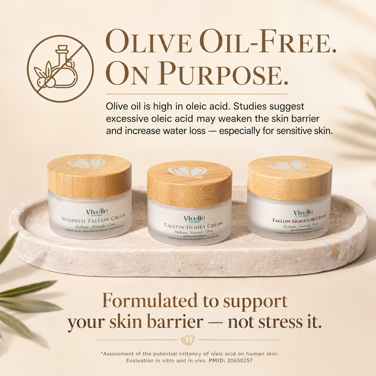 2 Pack Grass Fed Beef Tallow Face Cream Moisturizer Sensitive Dry Skin 3.6oz