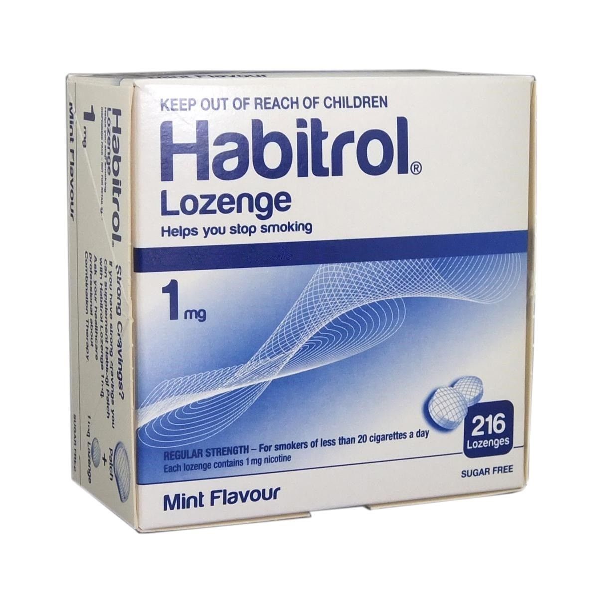 Habitrol Nicotine Lozenge 1mg MINT 864 pieces – 4 boxes – QUIT Smoking Now