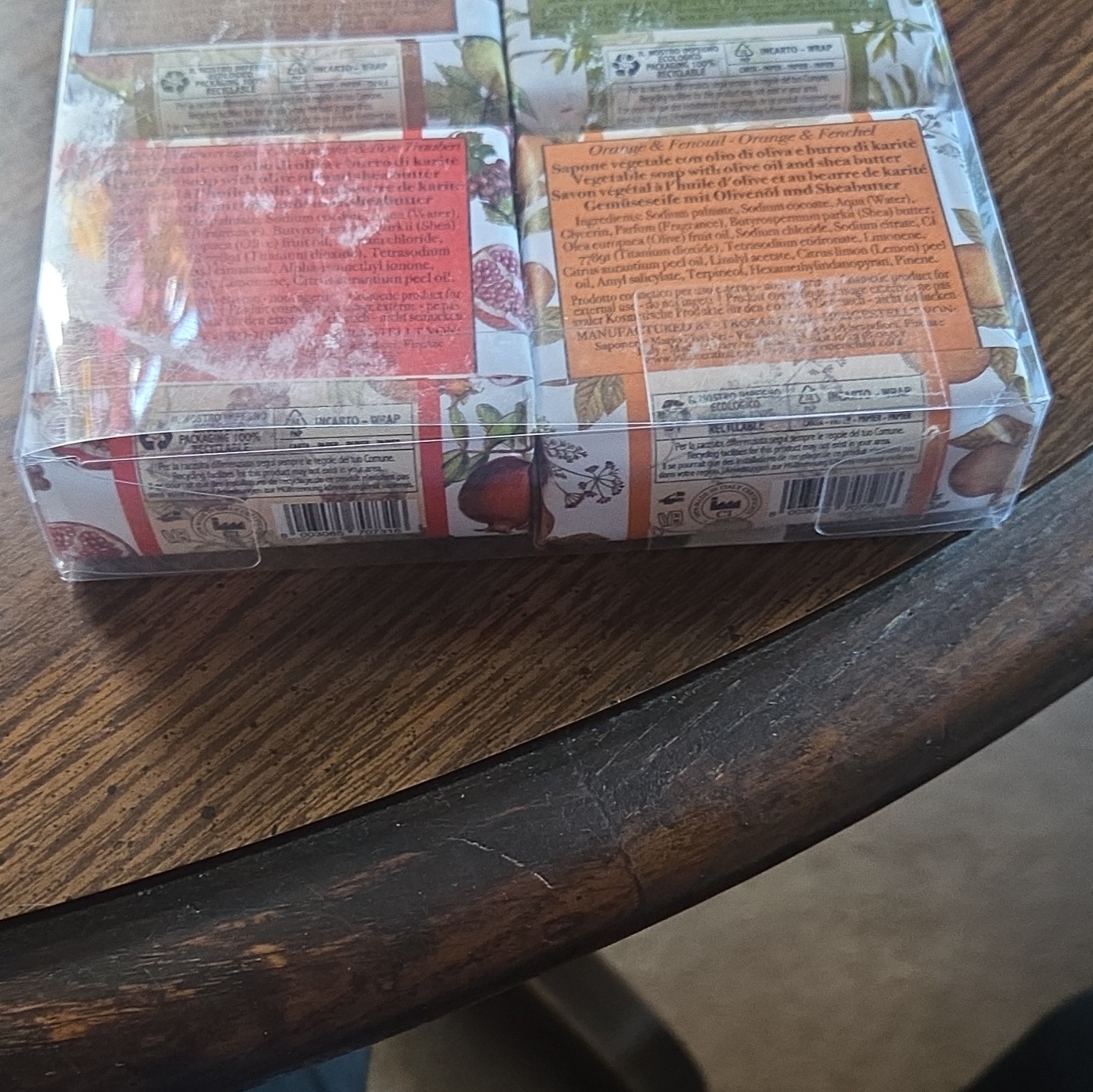 La Florentina Vegetable Soap Bar Set Shea Butter Olive Oil Assorted 6 x 2.4 oz