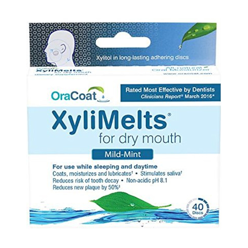 Xylimelts Dry Mouth Discs MILD MINT 40ct ALWAYS FRESH!
