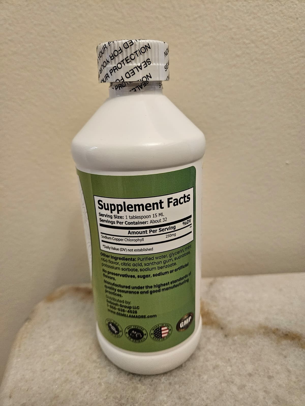 Sodium Copper Chlorophyll 250mg Mint Non-GMO Made in USA