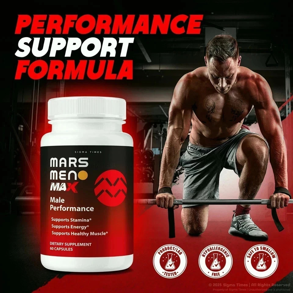 Mars Men Max Men’s Vitality & Performance Support Supplement 60caps | Pack of 2