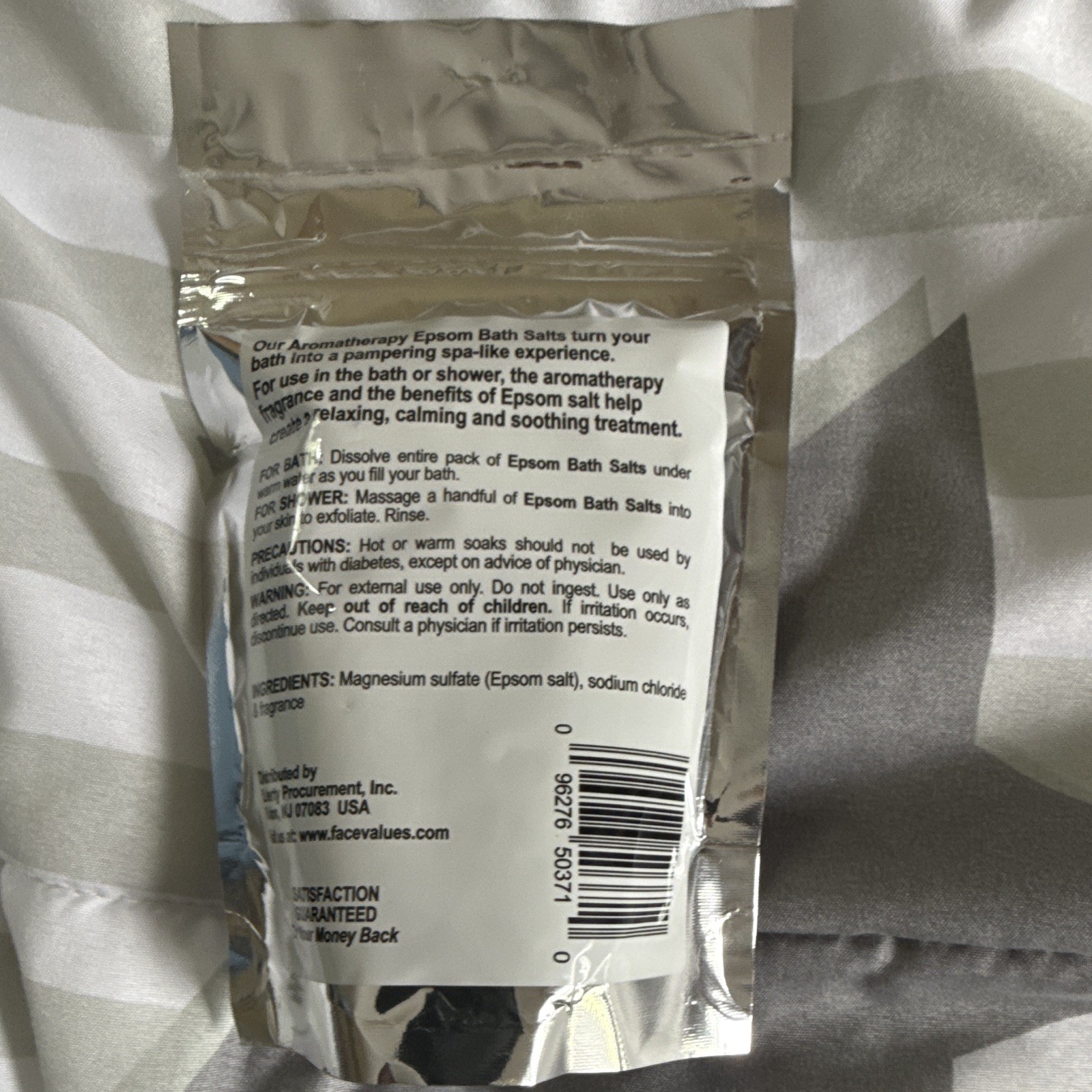 Face Values Aromatherapy White Tea Scent Epsom Salts Bath Soak Unisex 5.5 oz