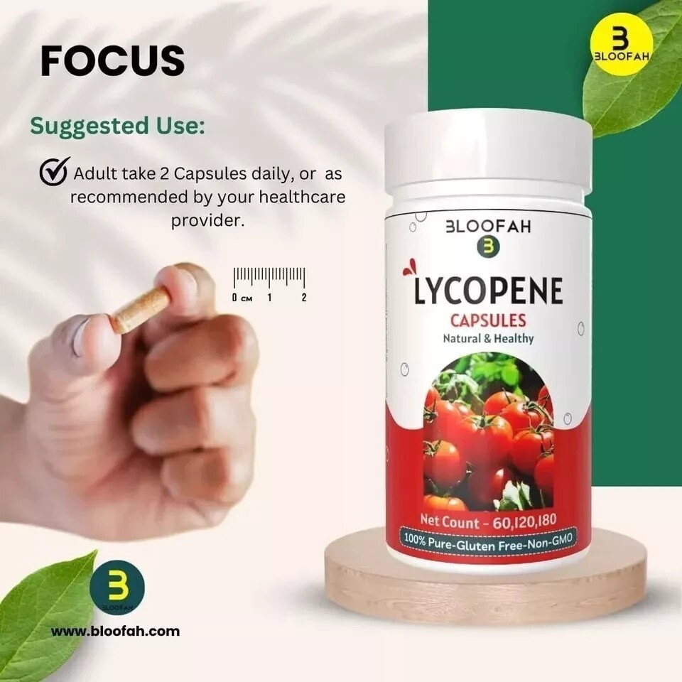 2 X Bloofah Tomato Fruit (Lycopene) 500mg – 120 Capsules | Natural Gluten Free