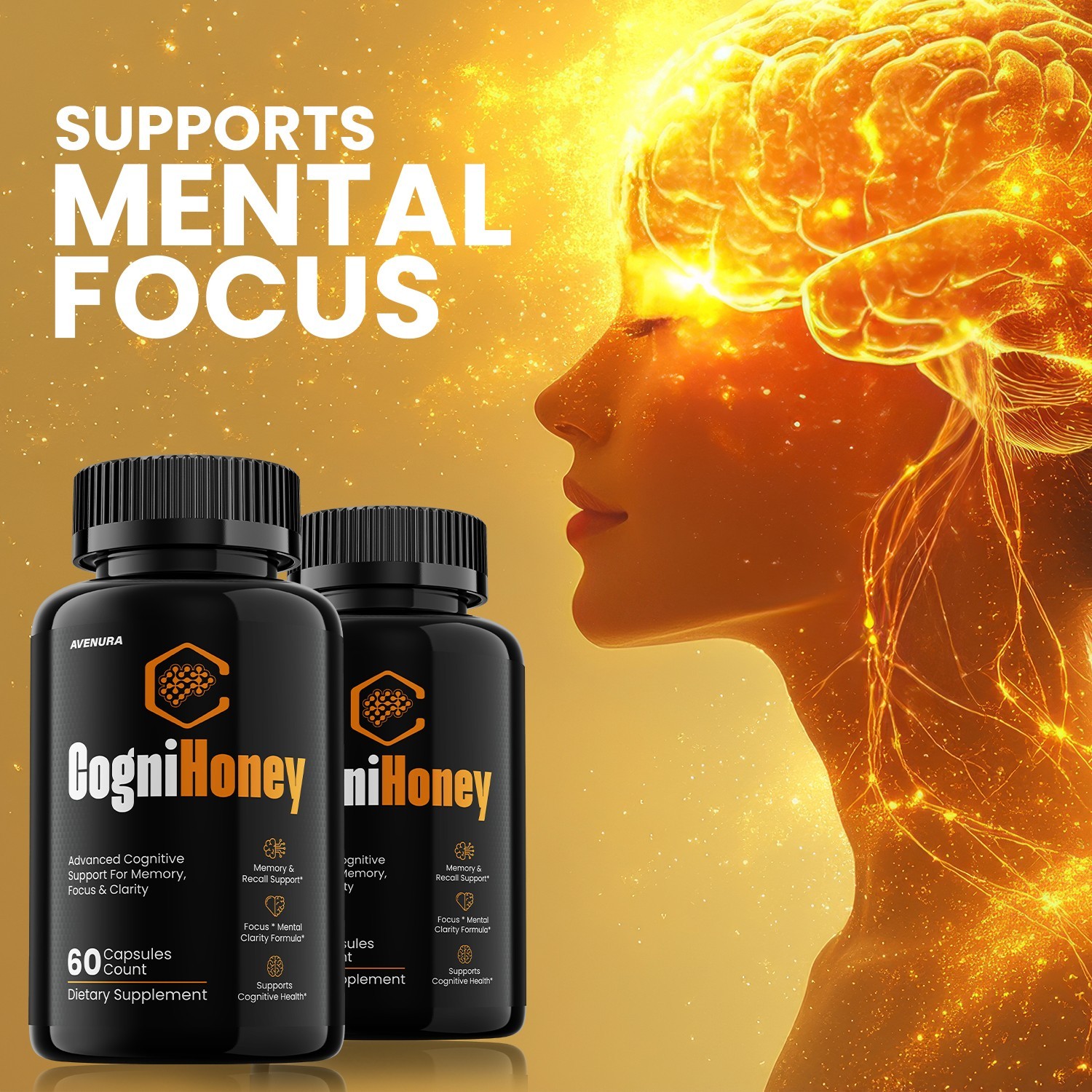 (3 Pack) CogniHoney Capsules – Cogni Honey Advanced Formula Brain Health Support