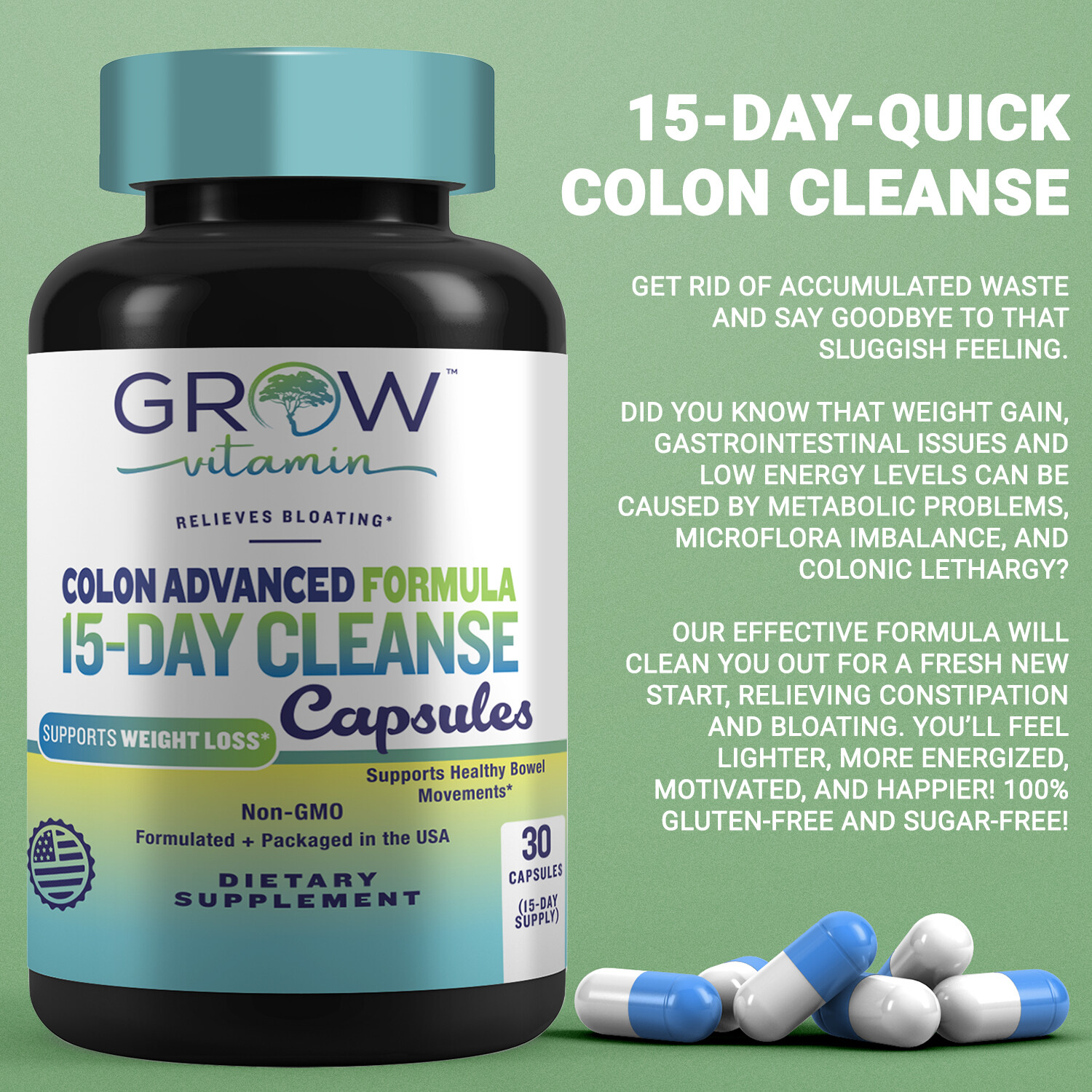COLON 14 DAY Quick Cleanse Support Detox Weight Loss Increased Energy, NW 2024