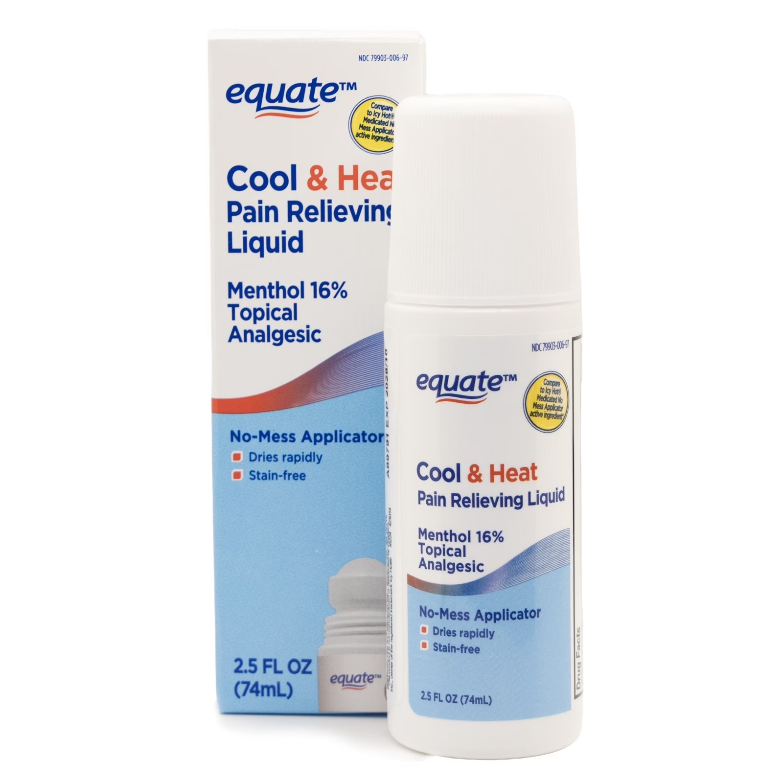 Equate Max Strength Cool & Heat, Joint Pain Relief, 2.5 fl. oz. 3 PACK FREE SHIP
