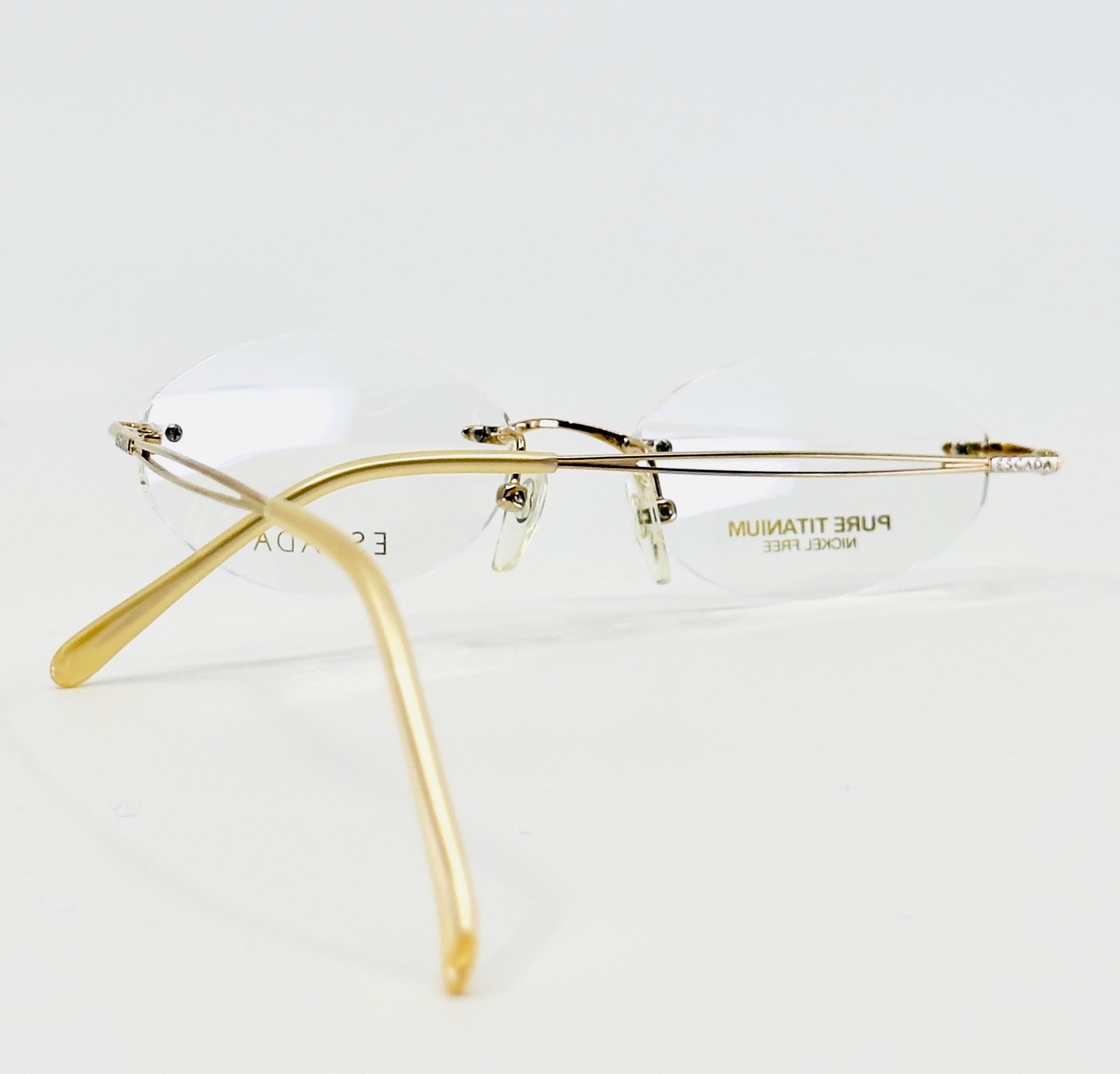 NEW ESCADA E92X GLD Gold Rimless (Chassis) Rimless Eyeglasses N/A-16-135 B:N/A
