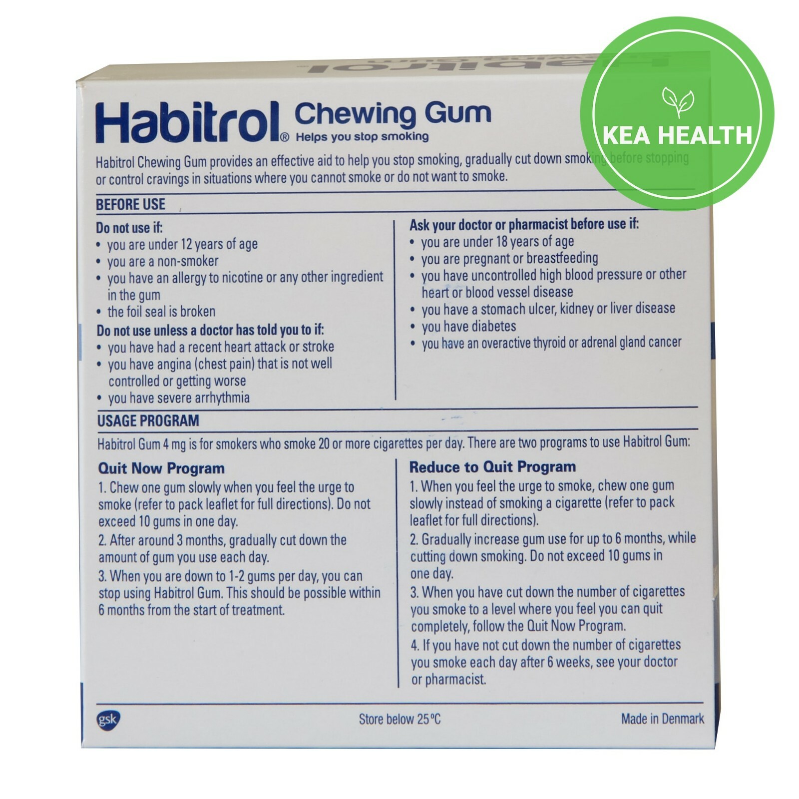 Habitrol Nicotine Gum 4mg MINT 2,304 pieces – 6 BULK boxes – QUIT Smoking Now