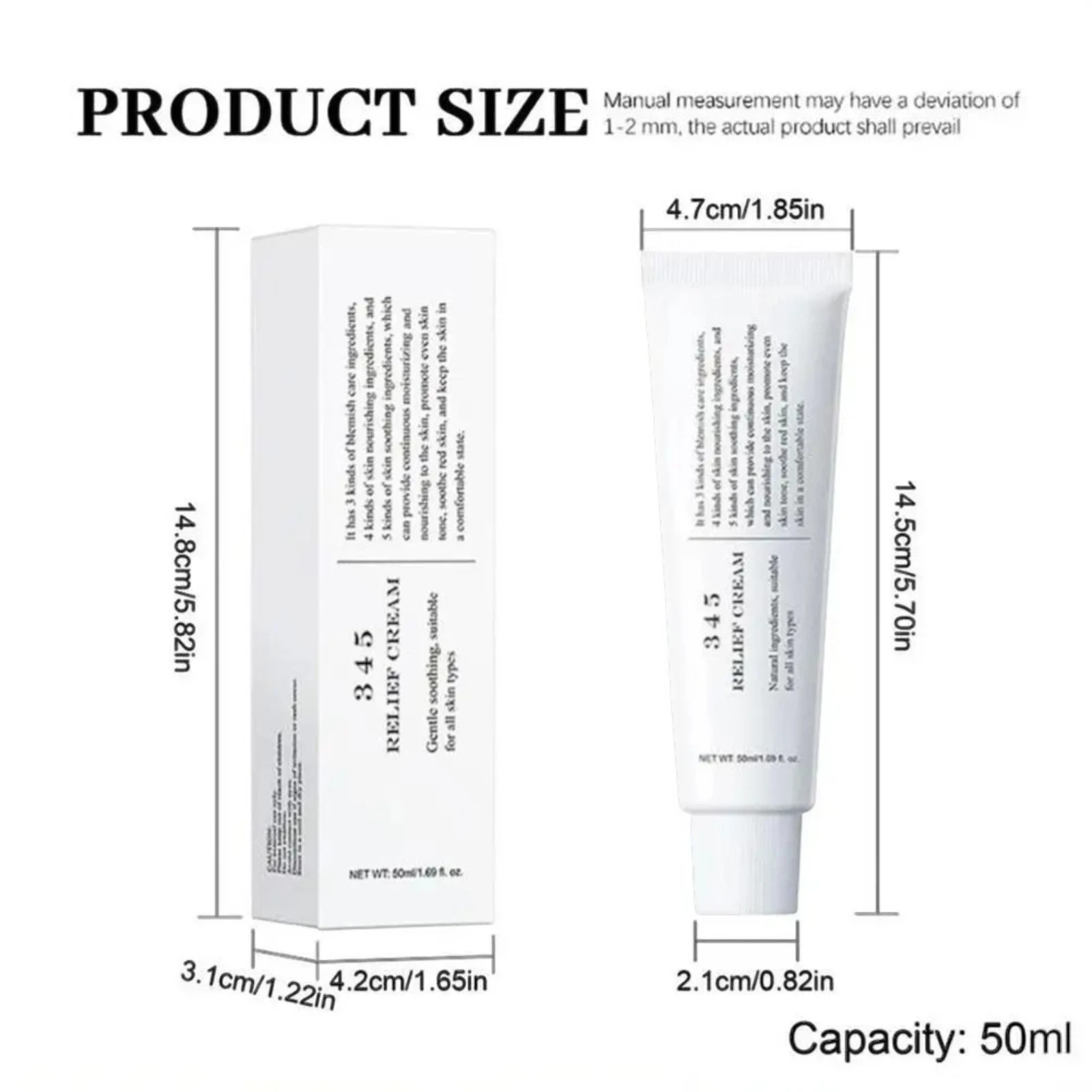 Dr. Althea 345 Relief Cream 1.69 Fl Oz Soothing Moisturising Face Cream for Skin