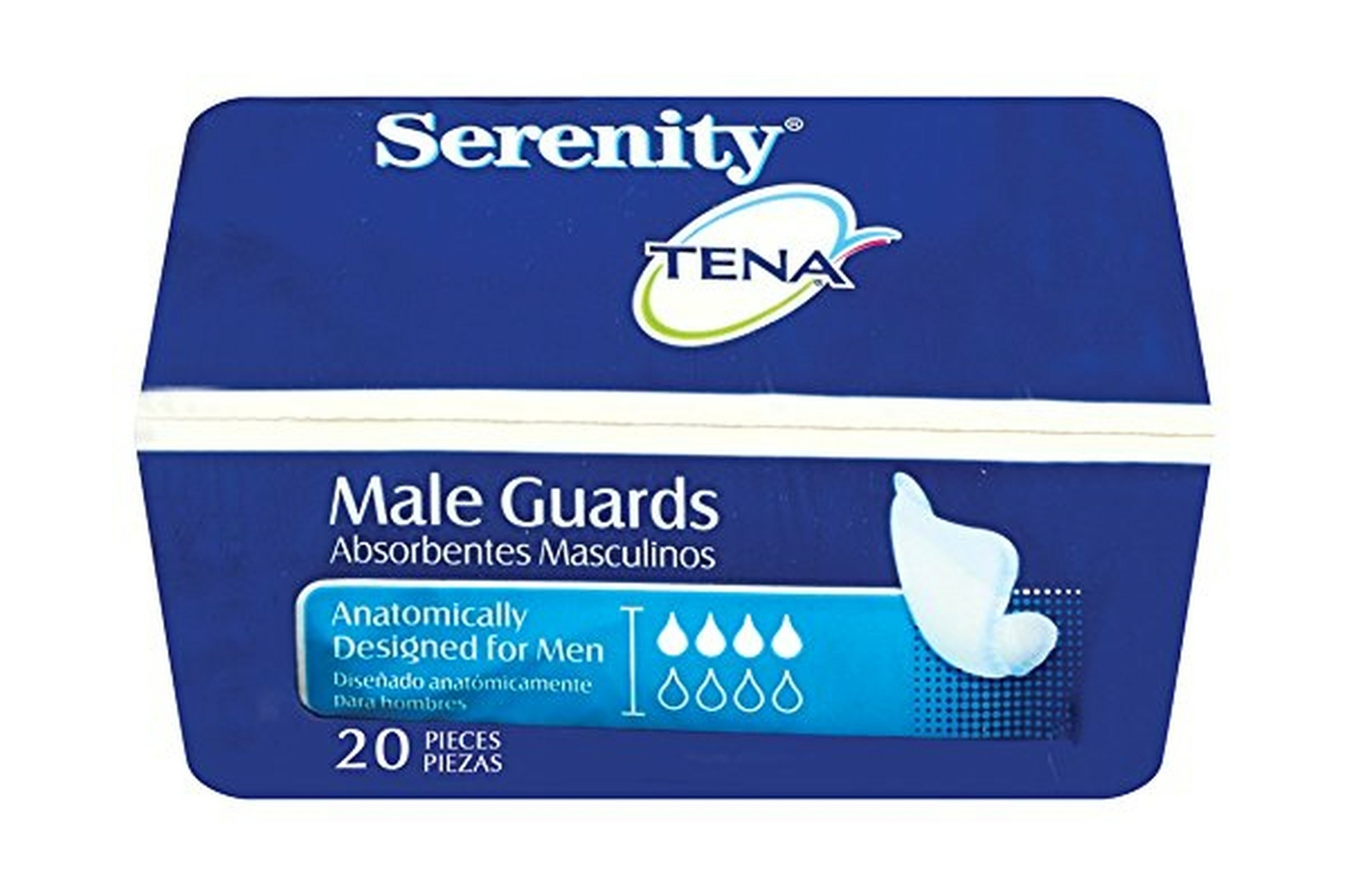 TENA Male Guards 20CT PRI (3 Pack) 20 Count (Pack of 3) pack of 3, 60 total