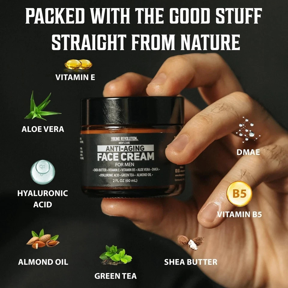 Mens Face Moisturizer Cream – anti Aging & Wrinkle for Men +2days delivery