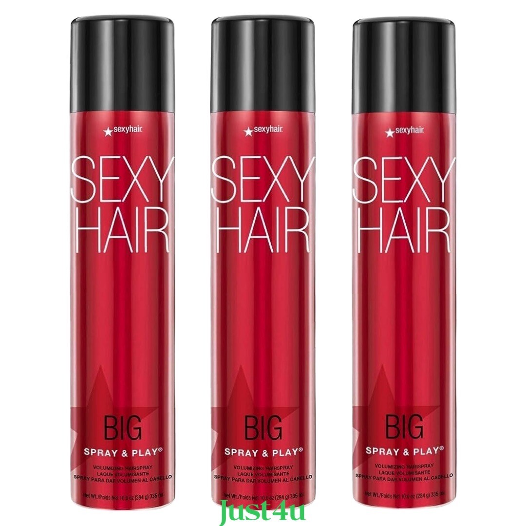 Sexy Hair Big Spray and Play Volumizing Hairspray, 10oz. (3pack)