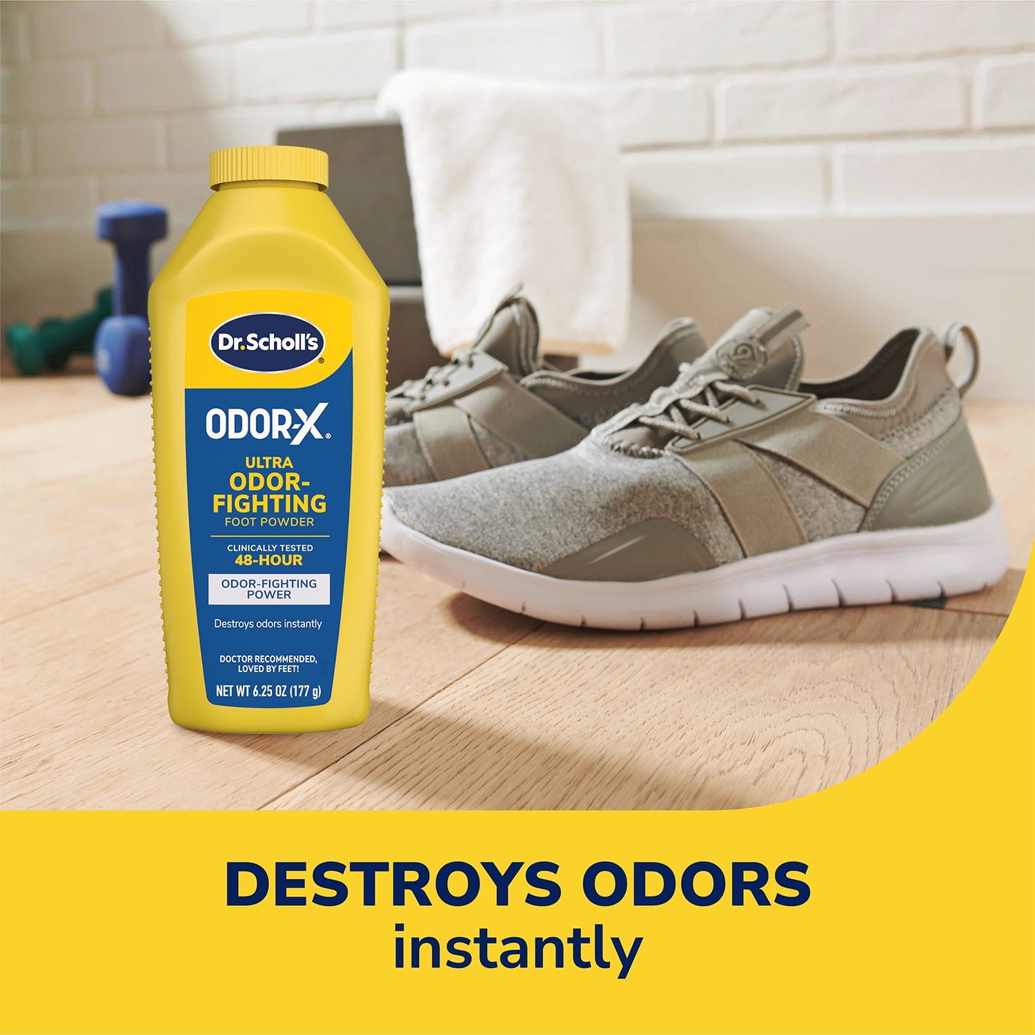 Ultra Odor Fighting Powder, (6.25oz) Destroys Odors All-Day Protection