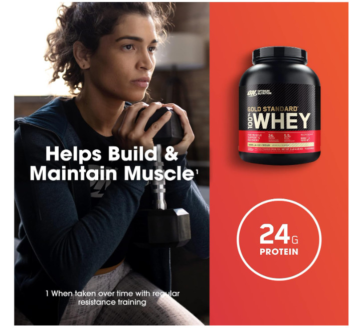 Optimum Nutrition Gold Standard Whey Vanilla 5LB 73 Servings
