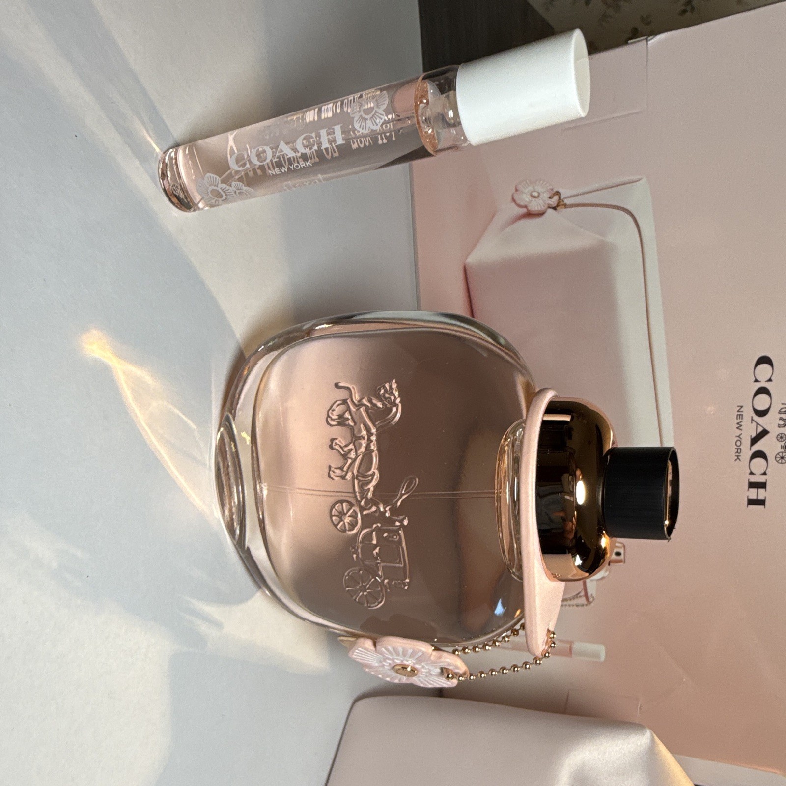 Coach Floral Eau de Parfum 3 fl oz Spray Gift Set w/ Zip Pouch & Rollerball