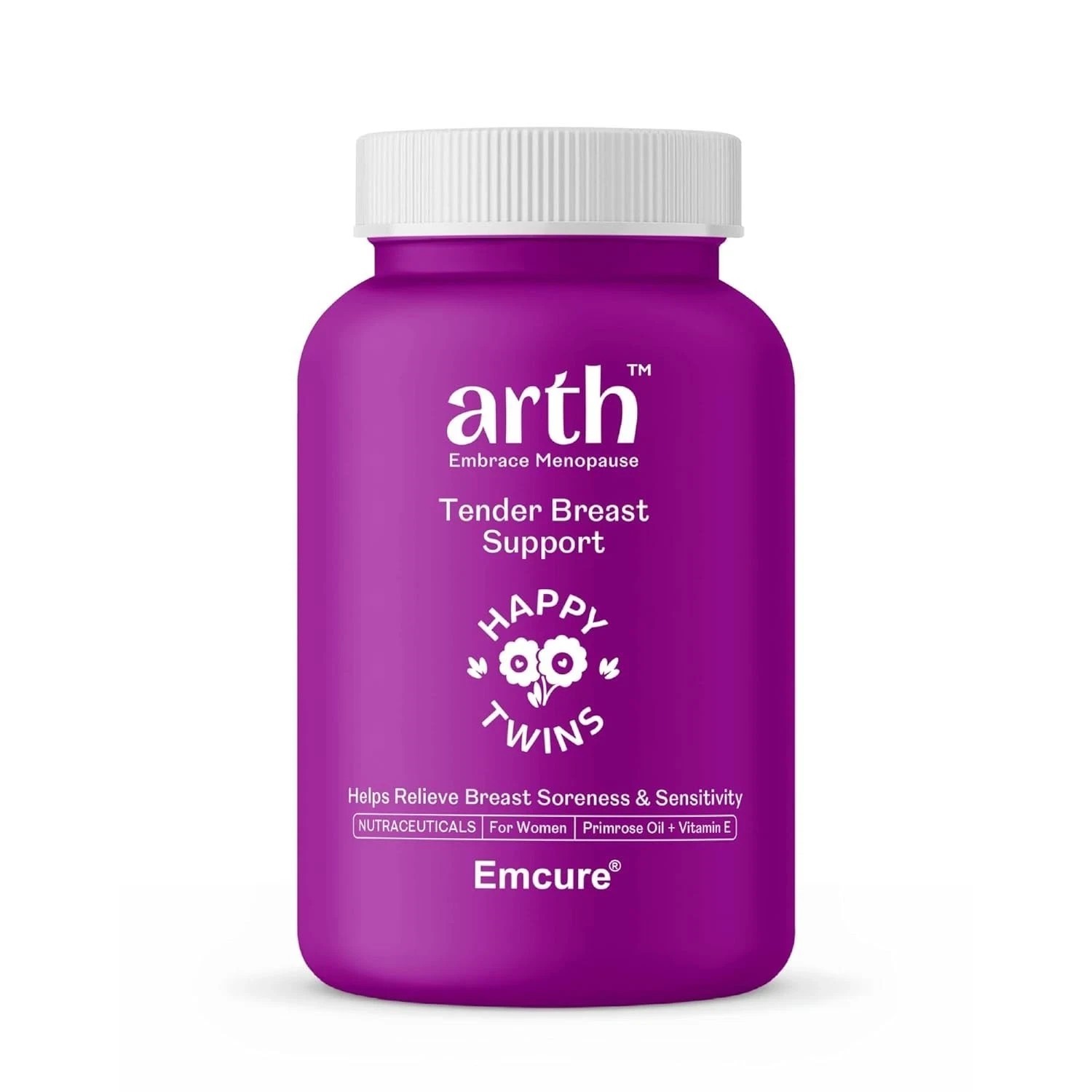 Emcure Arth Tender Breast Support, 1000mg Breast Care Capsules, 60 Veg Capsules