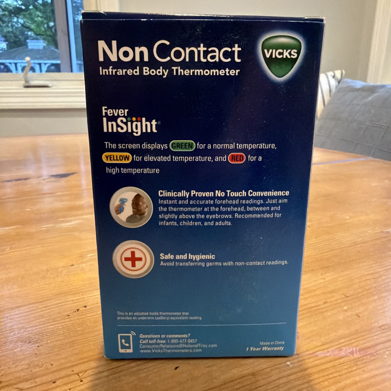 New Vicks Non Contact Infrared Body Thermometer – Batteries included