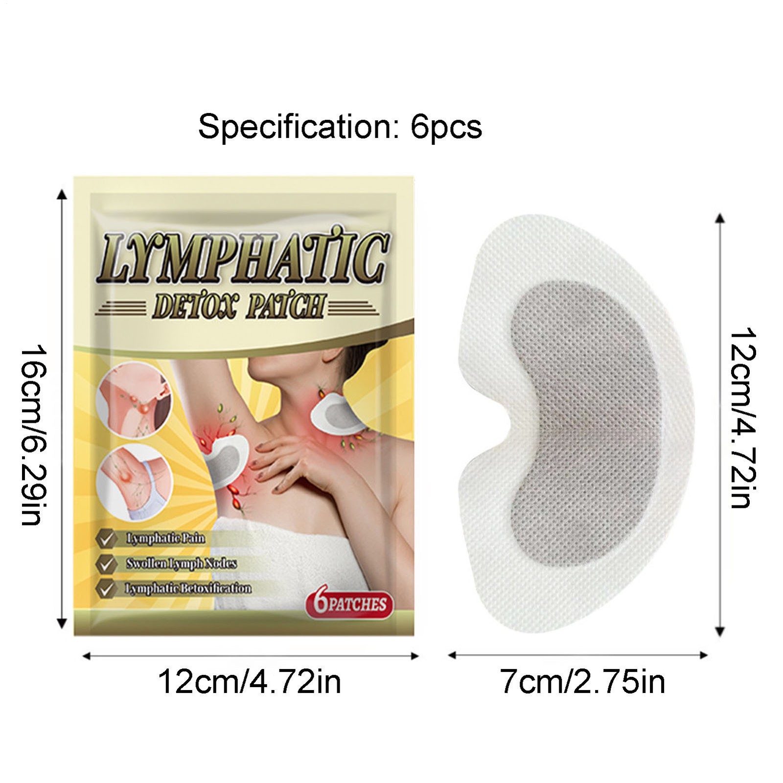 Lymphatic Care Herbal Detox Patch Underarm Neck Waist Thigh Lymph Remove