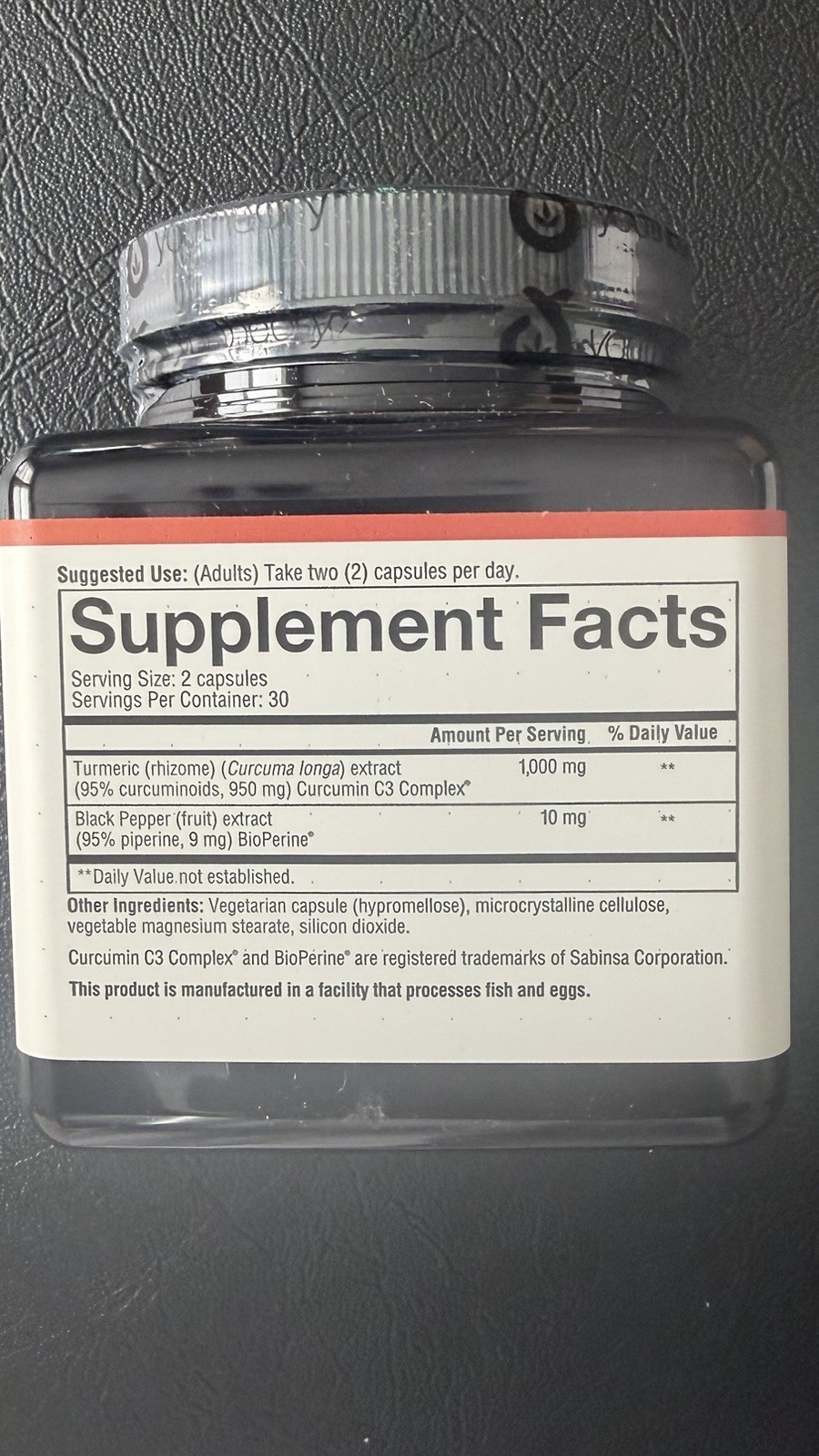 Youtheory Turmeric Extra Strength Capsules 1000mg 60 Count Vegetarian