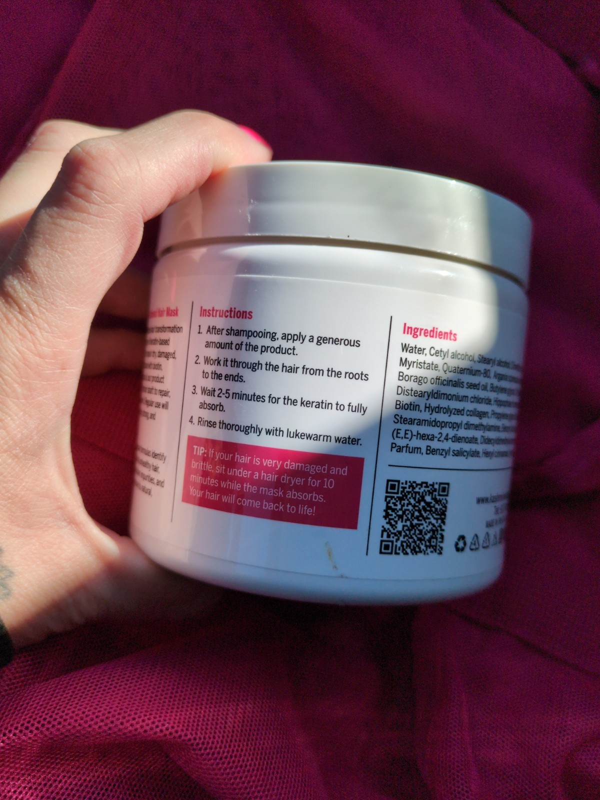 Kashmir Keratin hair mask Ceramic Mask 16 fl.oz