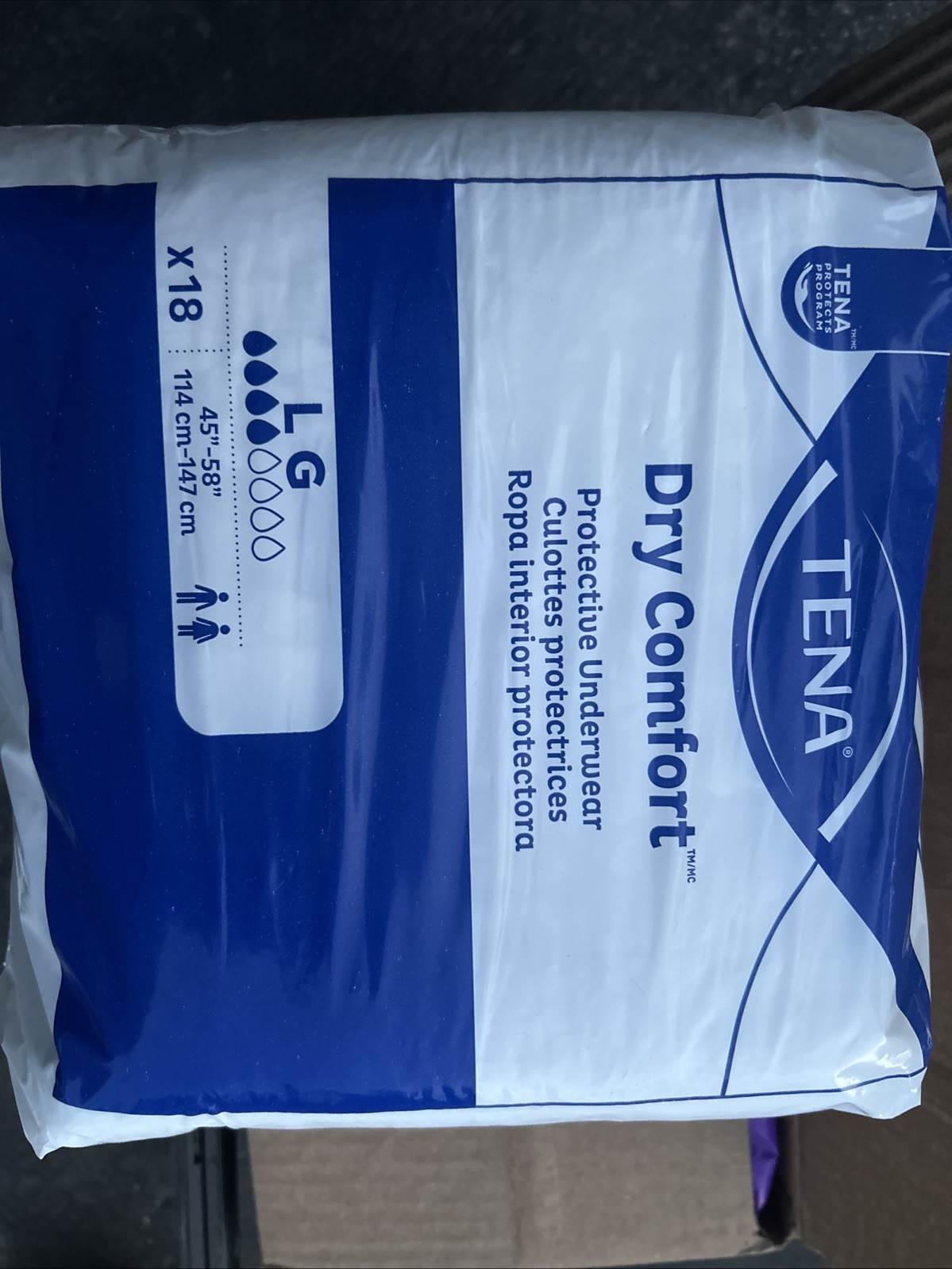Tena Dry Comfort Adult Protective Underwear – White, Size: Large 45 to 58″ White
