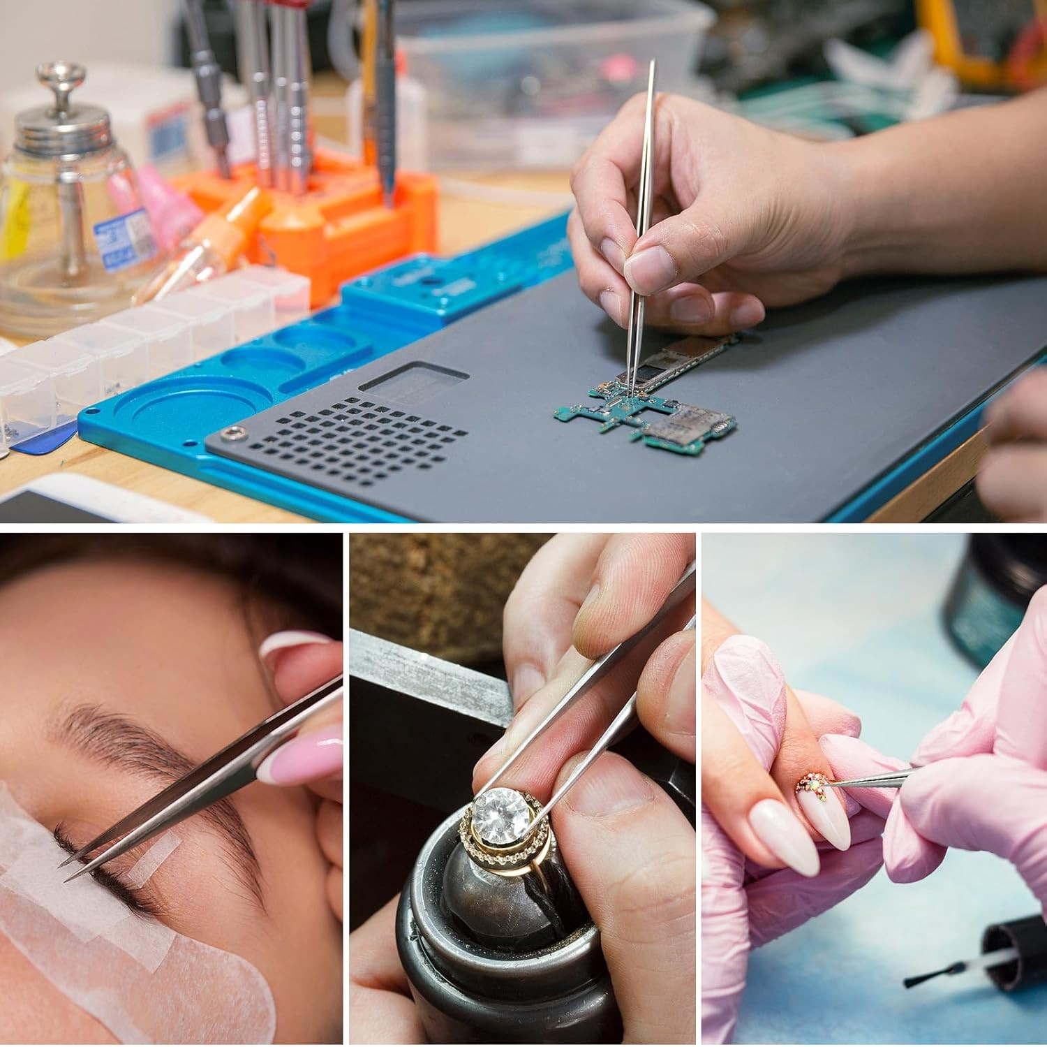 Precision Tweezer, Upgraded Professional Pointed, High-End Stainless Steel Tweez