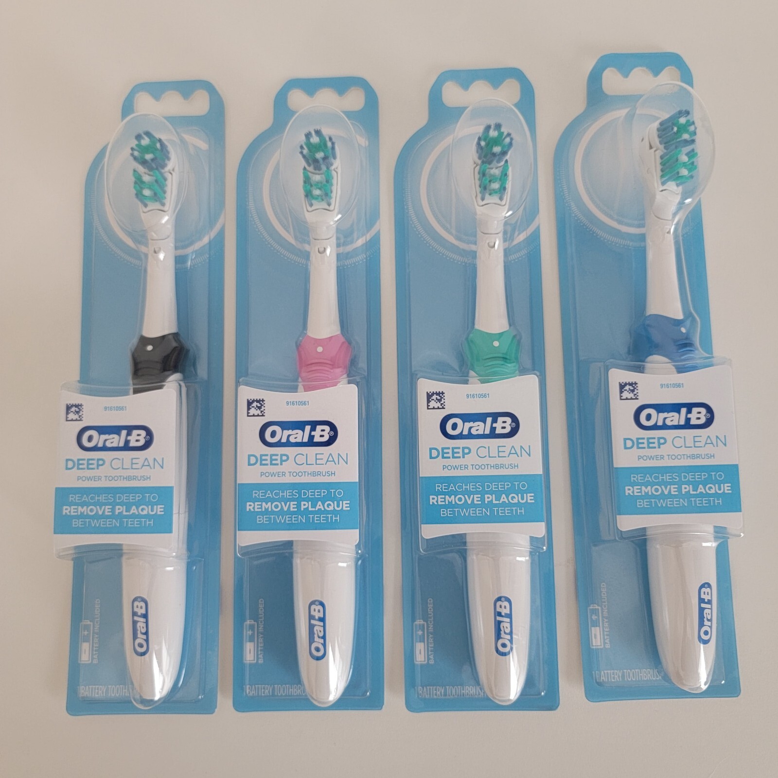 4 ORAL -B – DEEPCLEAN Power Toothbrush including Battery 4 For 20.00 Colors Vary