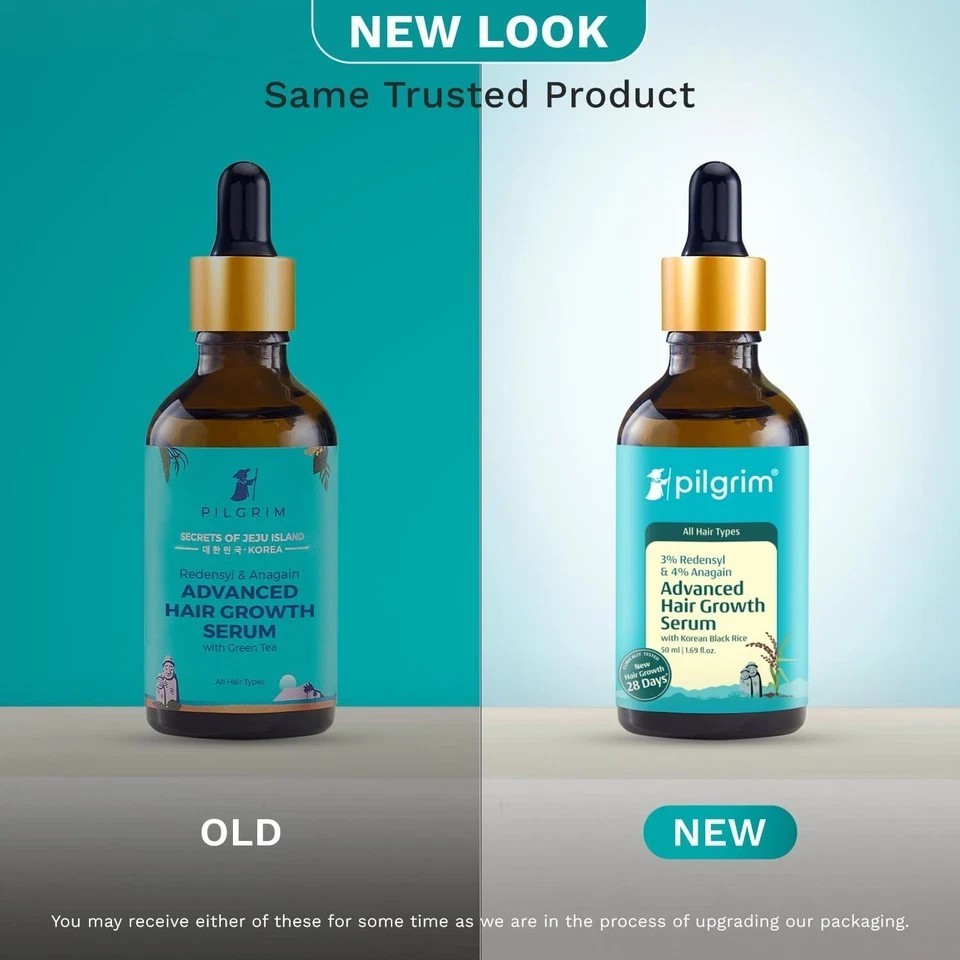 Pilgrim Redensyl 3% + Anagain 4% Advanced Hair Growth Serum 50ml