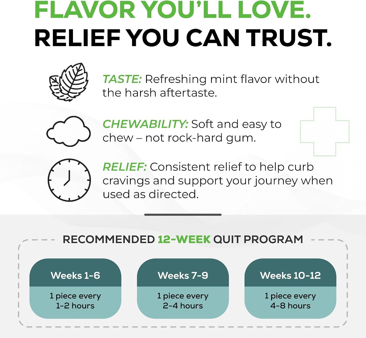 Nicotine Gum 2Mg, Mint Flavor, Stop Smoking Aid – Relieve Nicotine Cravings with