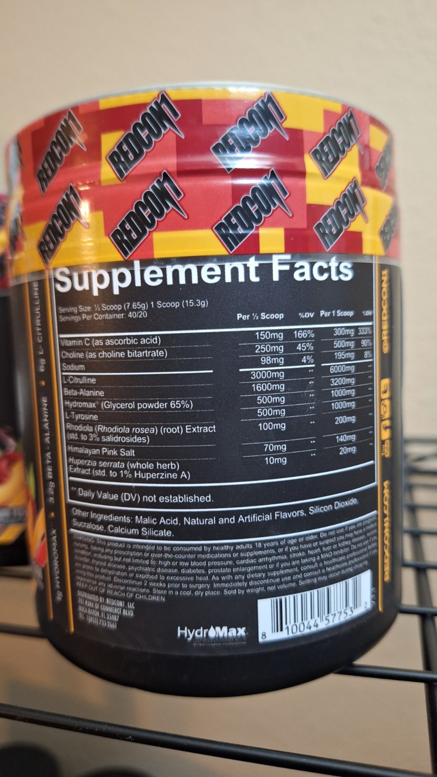 REDCON1 Total War PUMP Stimulant-free Preworkout,Plum Fusion,40 Serv,07/2027✨