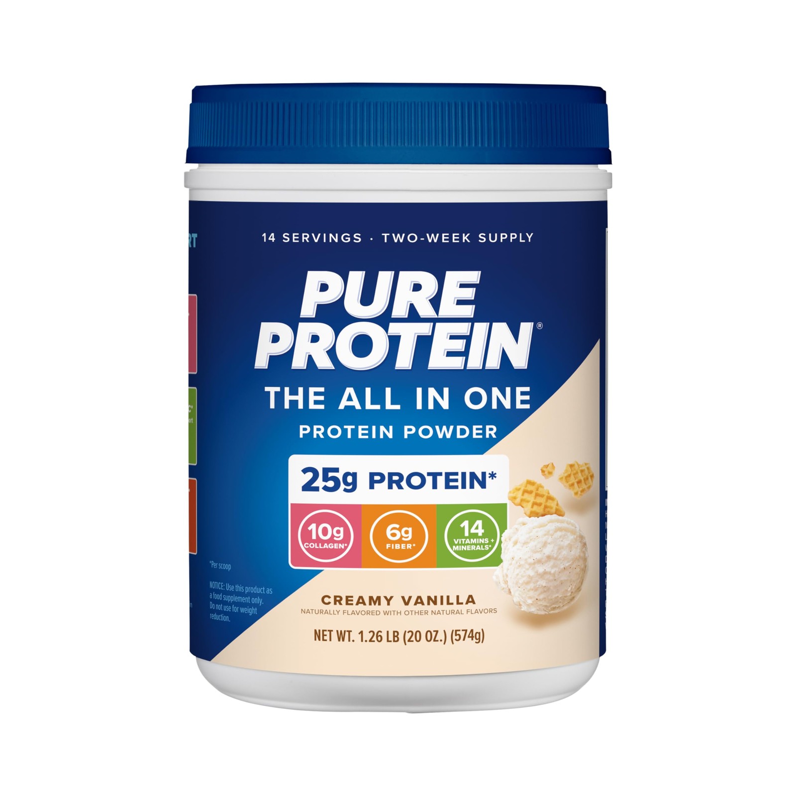 Pure Protein All-In-One – Fiber Vitamins No Added Sugar Non-Gmo