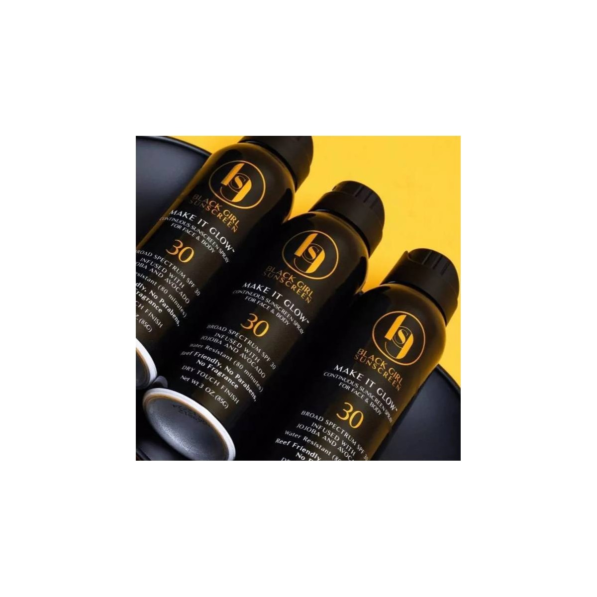 Black Girl Sunscreen Make It Glow Sunscreen Spray – SPF 30 – 3oz