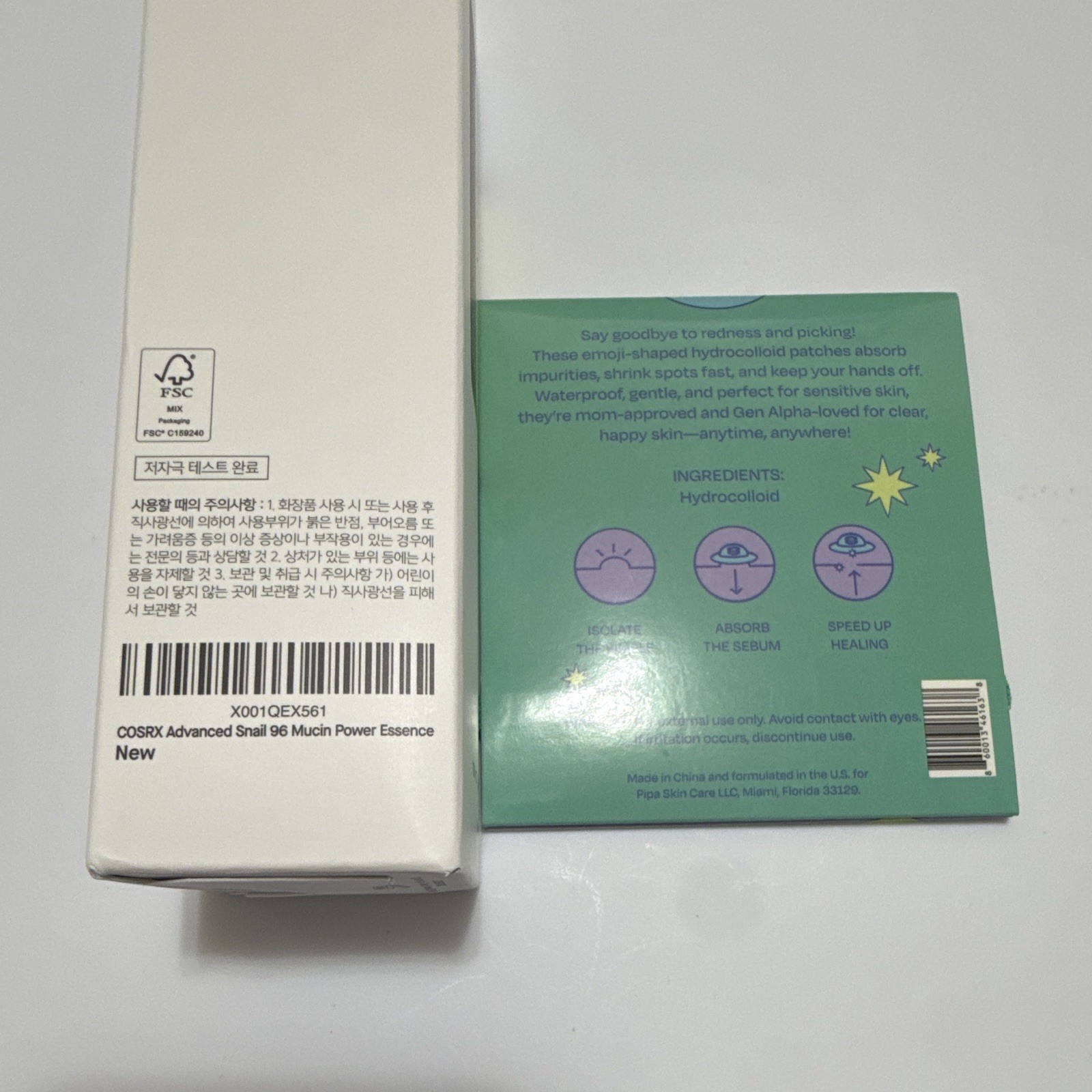COSRX Snail 96 Mucin Essence 100ml + TIPA Hands Off Pimple Patch Bundle