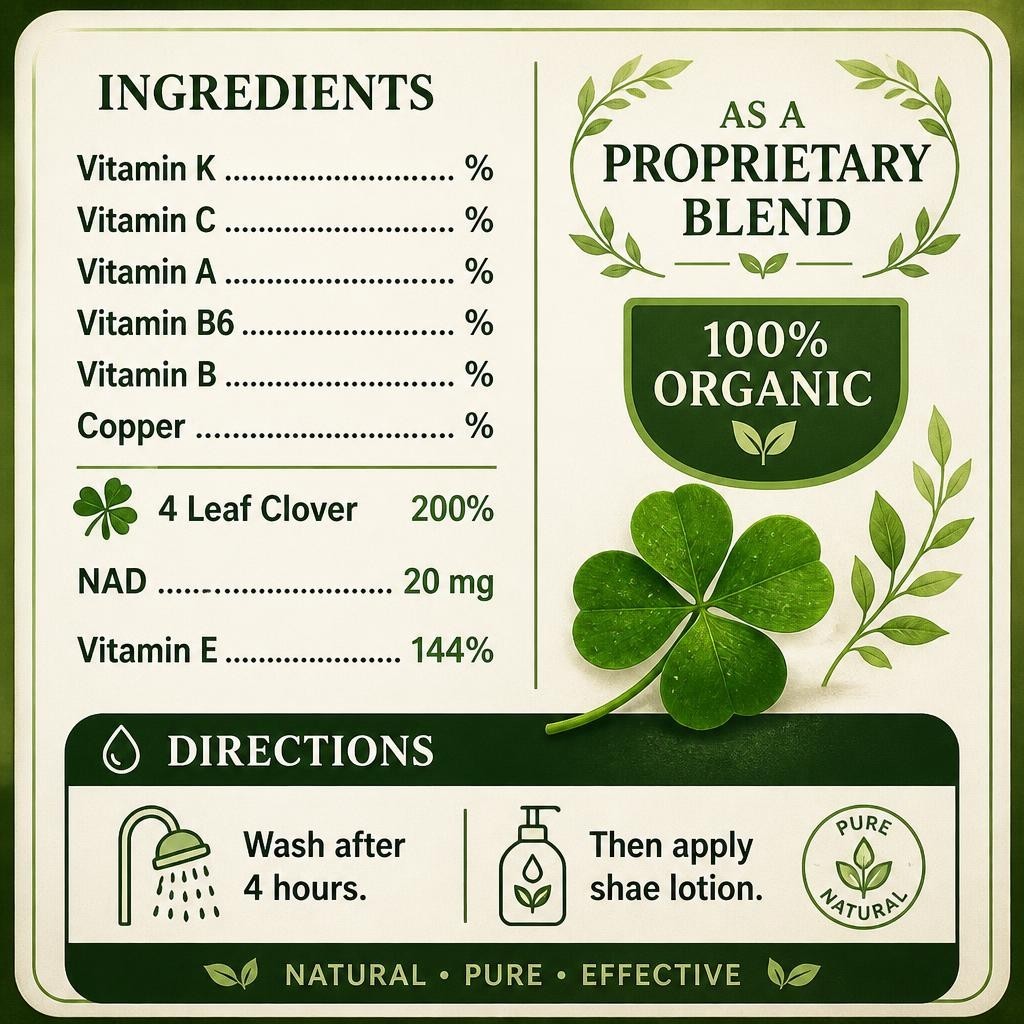 Light of The Clover’d Mango. Skin Replenishing Oil, 100% Organic