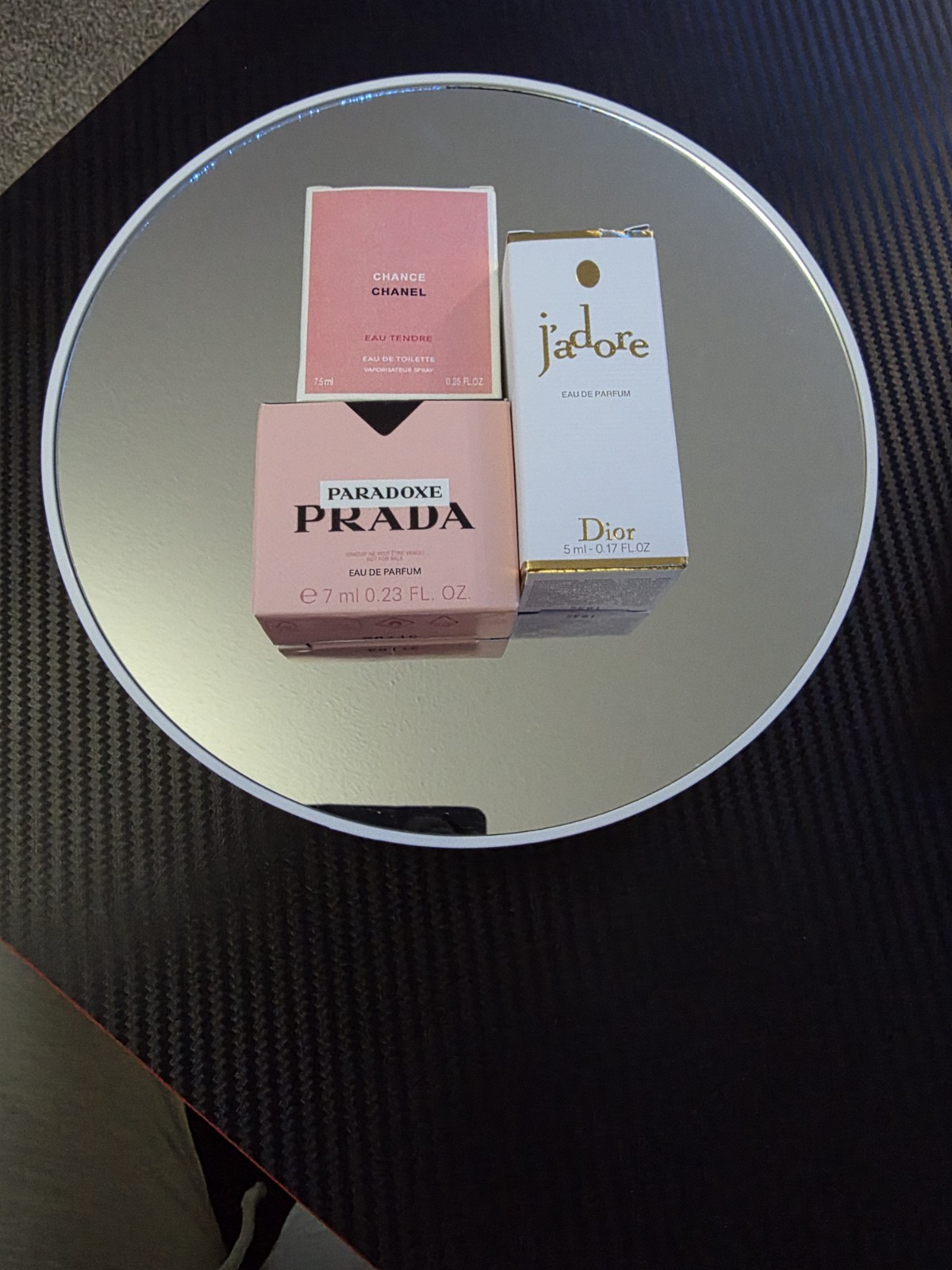 Paradoxe 7ml EDP Spray + Chance Eau Tendre 7.5ml EDT + J’adore 5ml