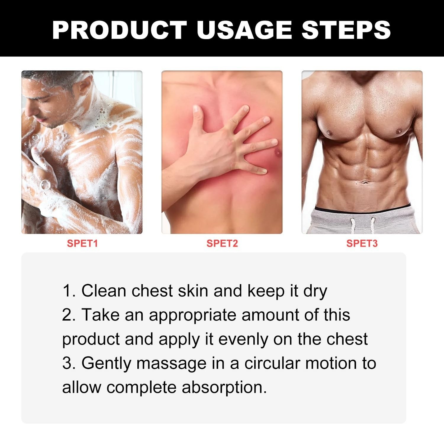 3Pcs Men Therm Bee Venom, The Chest Muscles Venom 0.33 Fl Oz (Pack of 3)