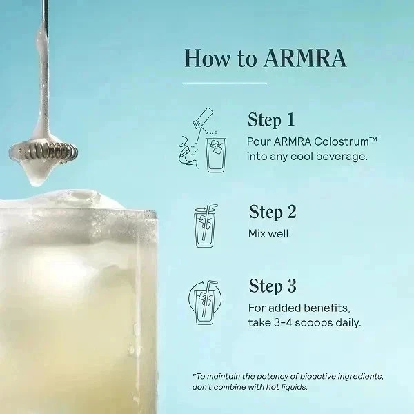 ARMRA Colostrum Superfood Grass-Fed Immune Fitness Brain Benefits Unflavored New