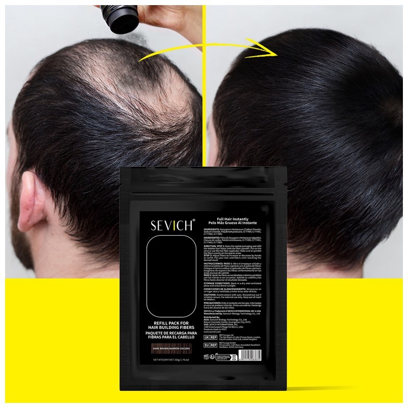SEVICH Hair Building Fiber Hair Loss Concealer Refill Pack 25g 50g 100g FROM USA