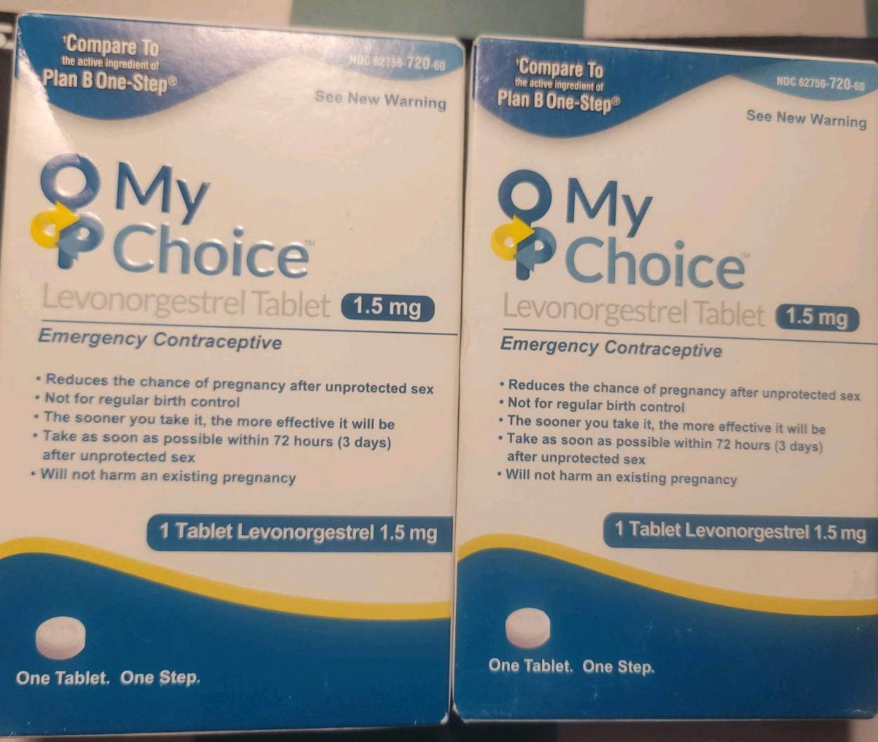 My Choice Emergency Contraceptive Pill Plan B (2 Pack 2 Pills) Exp 02/2027
