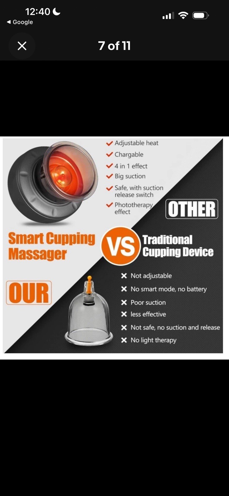 Ccdobbs Smart Cupping Therapy Massager Set 2 Pcs Set 4 in 1 Electric Cup Massage