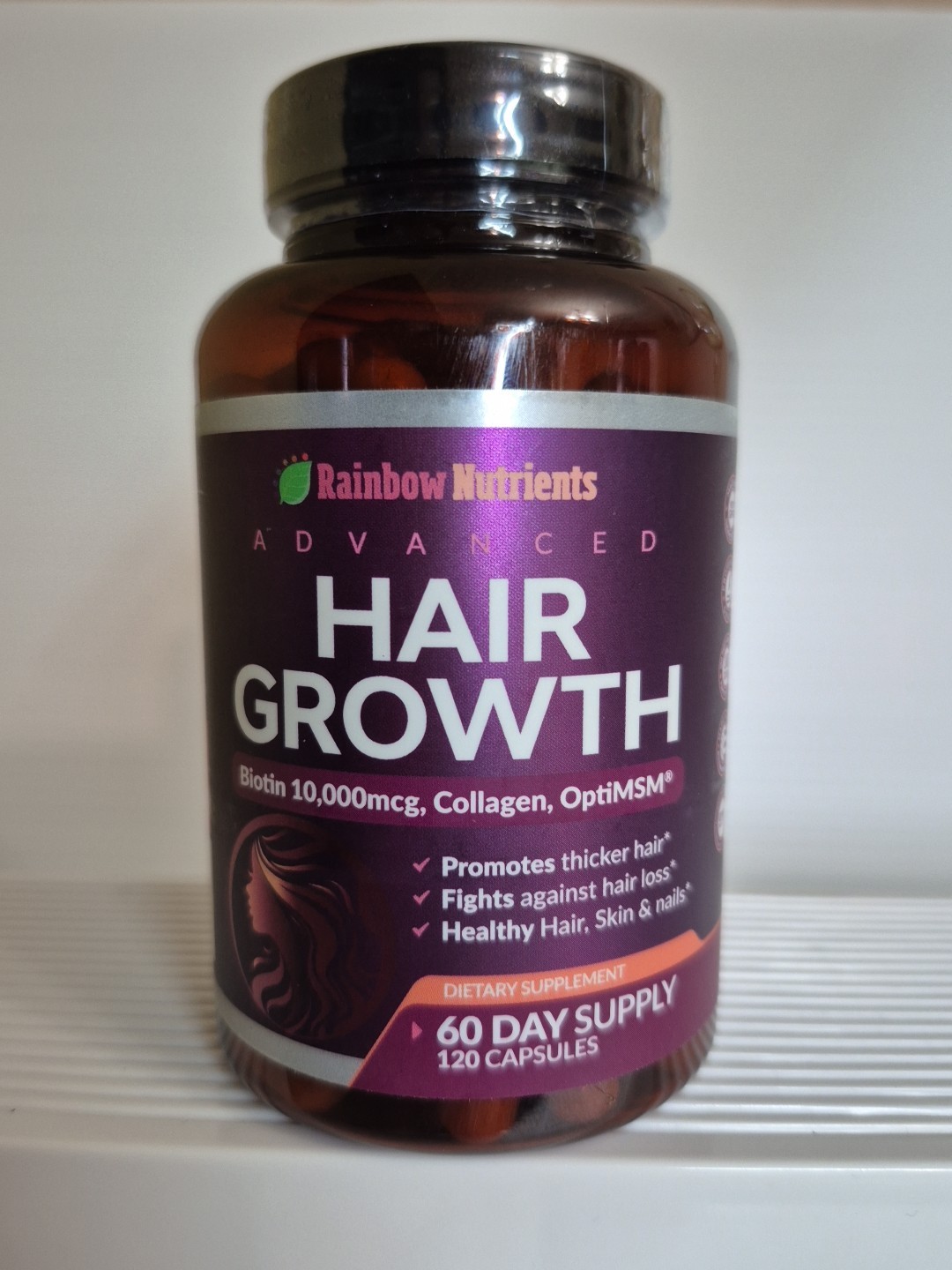 Advanced Hair Growth 60 days supply – Biotin 10,000 mcg, Collagen + more New